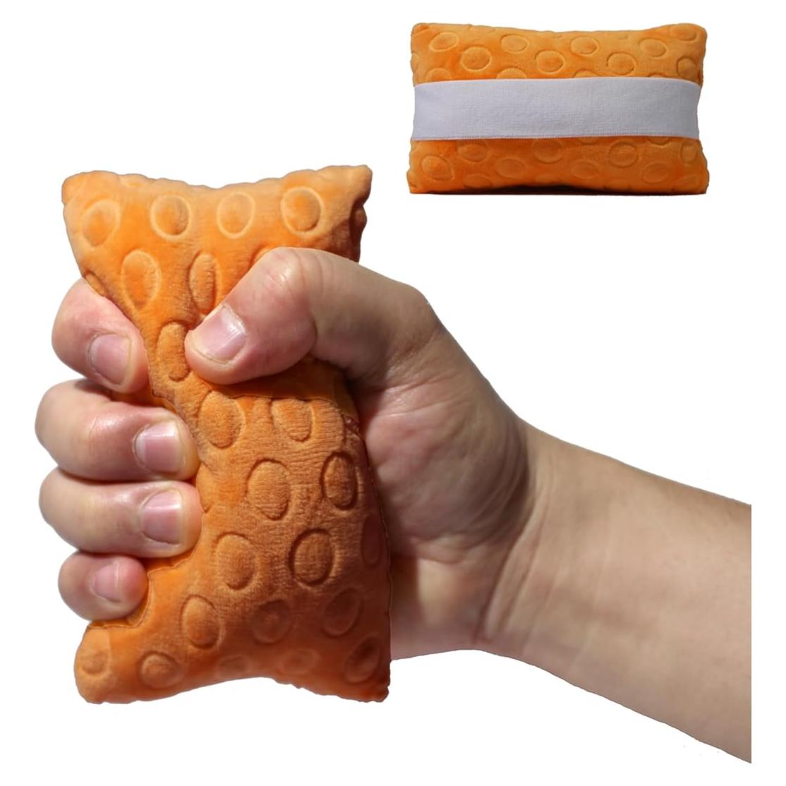 Almohada de Rehabilitación de Dedos GZFQJJ - Franela Naranja 13x7 cm