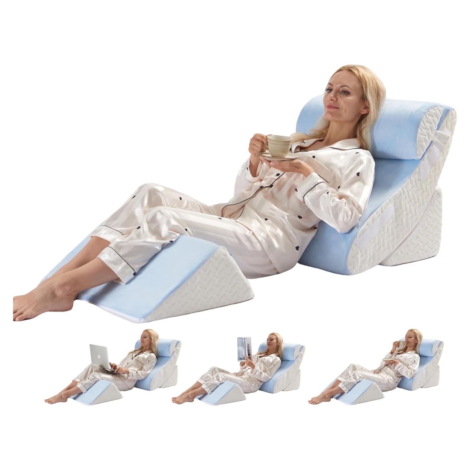 Juego de 4 Almohadas en Cuña WSOFRLAC Espuma Viscoelástica