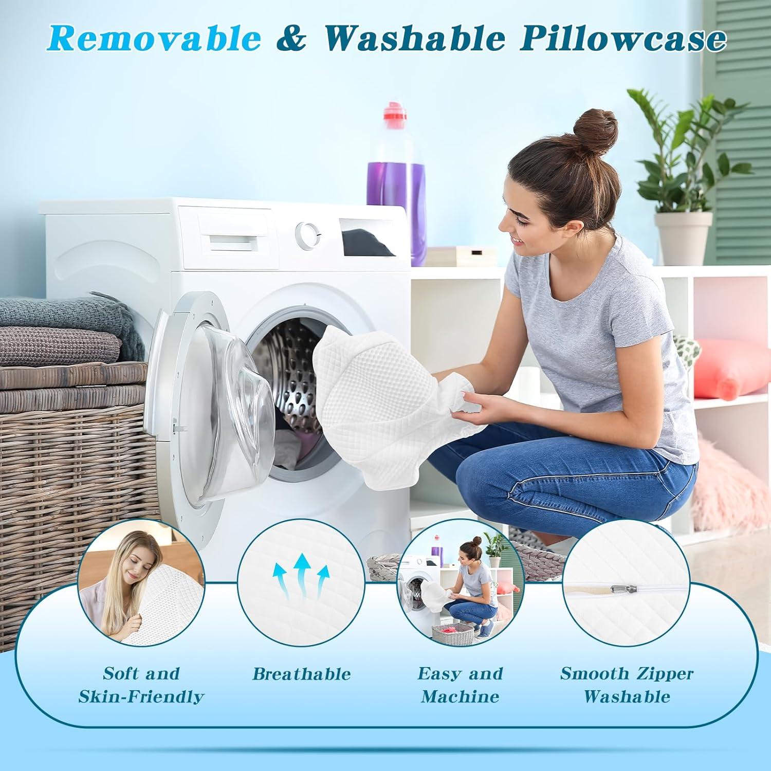 Almohada Ergonómica EliteGuard con Agujero para Brazo - Blanco