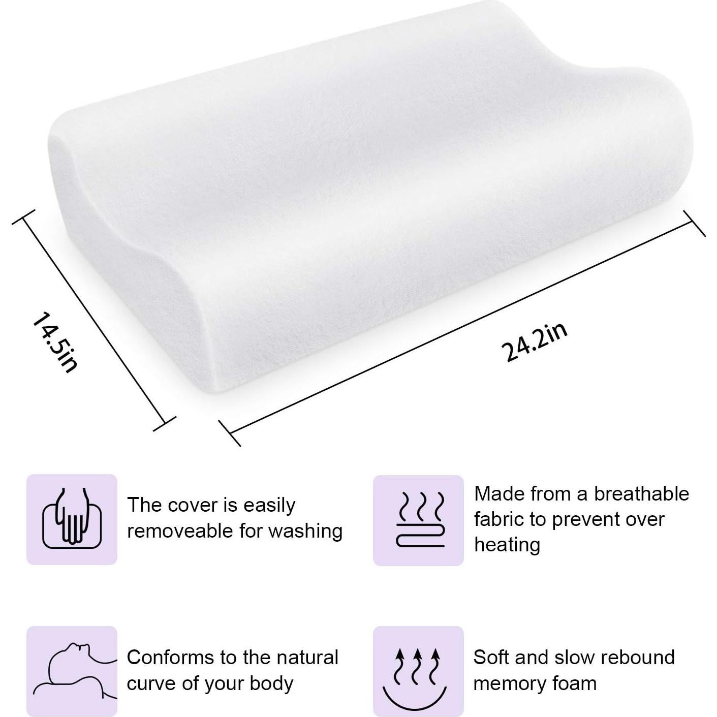 Almohada Cervical ZG Home Espuma Viscoelástica 61x38cm