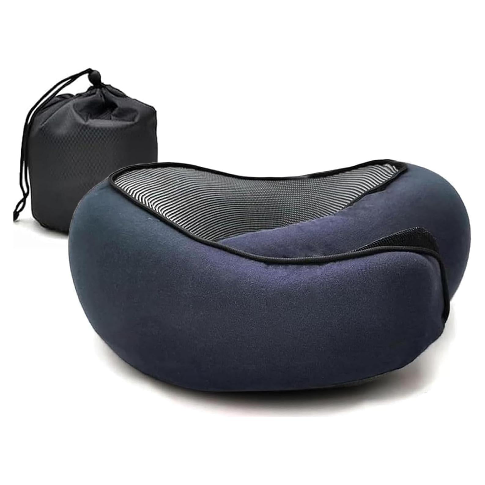 Almohada de Viaje RURING Azul Oscuro Espuma de Memoria