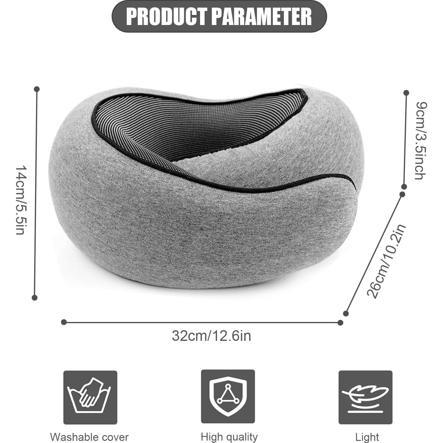 Almohada de Viaje RURING Azul Oscuro Espuma de Memoria