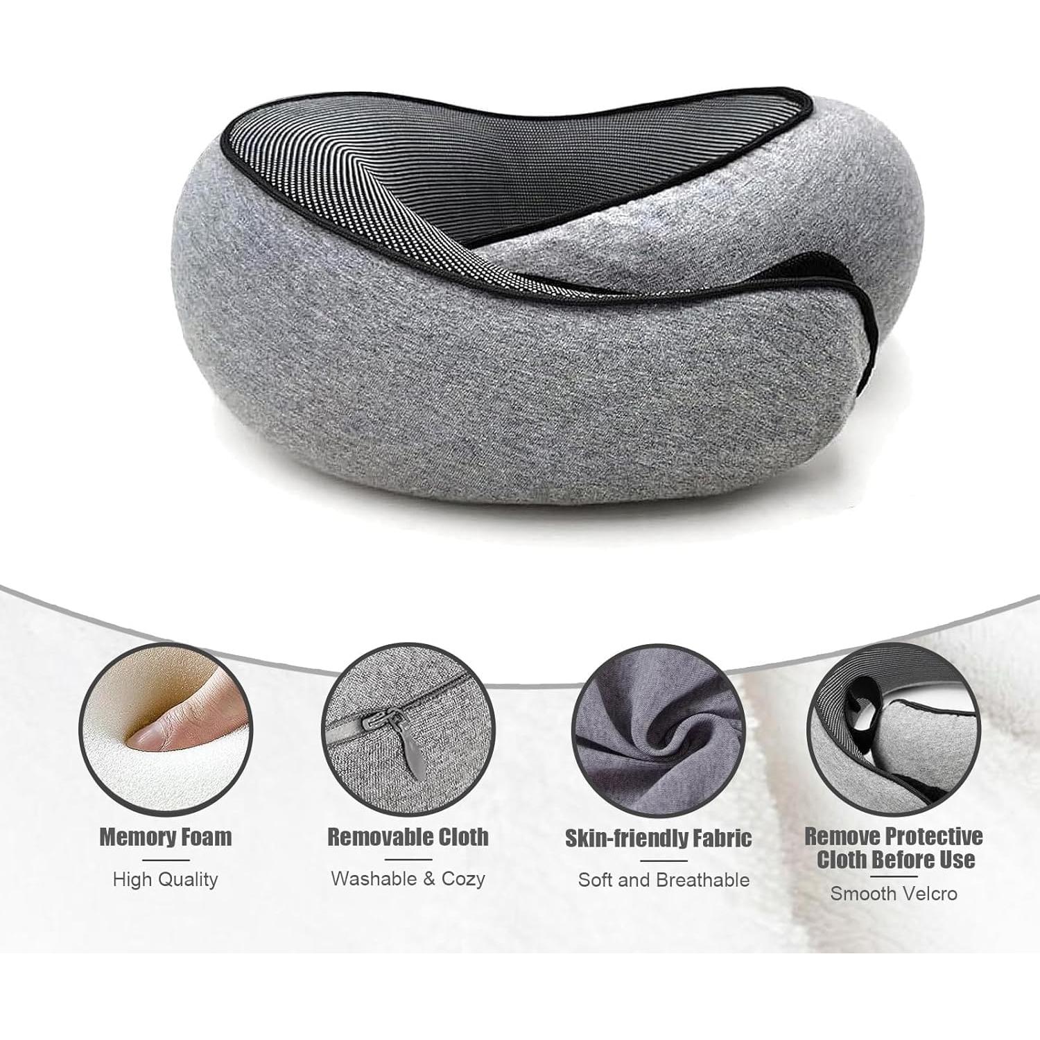 Almohada de Viaje RURING Azul Oscuro Espuma de Memoria