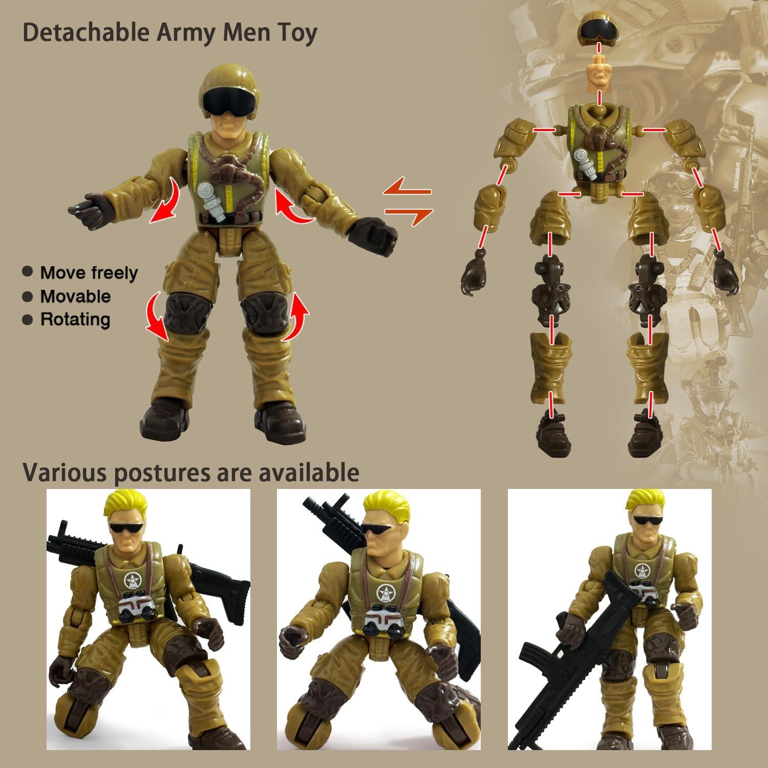 Set de Soldados de Juguete Baimiby con 6 Figuras y 2 Perros