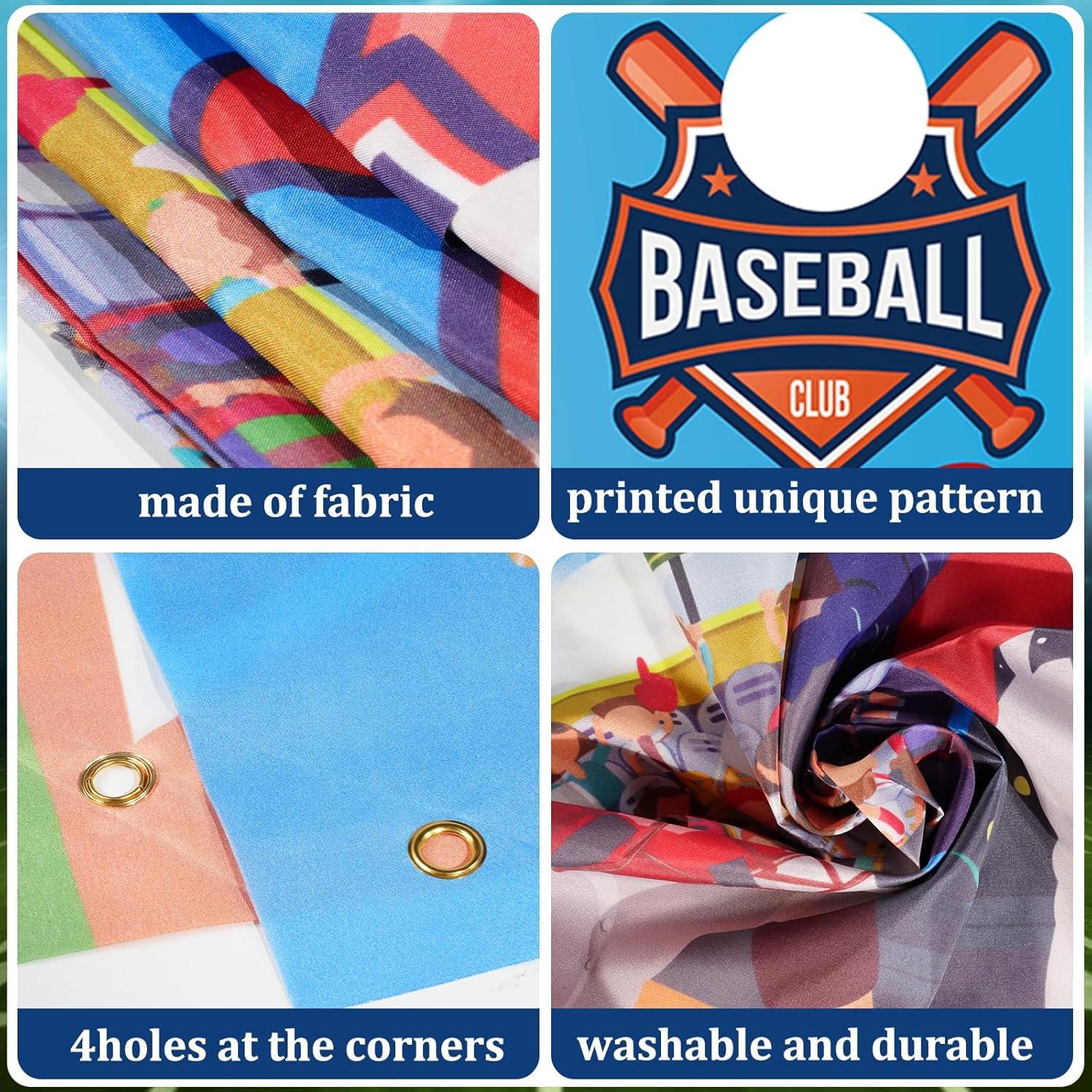 Decoración de Fiesta de Cumpleaños de Béisbol TEASIK - Banner 135 x 75 cm