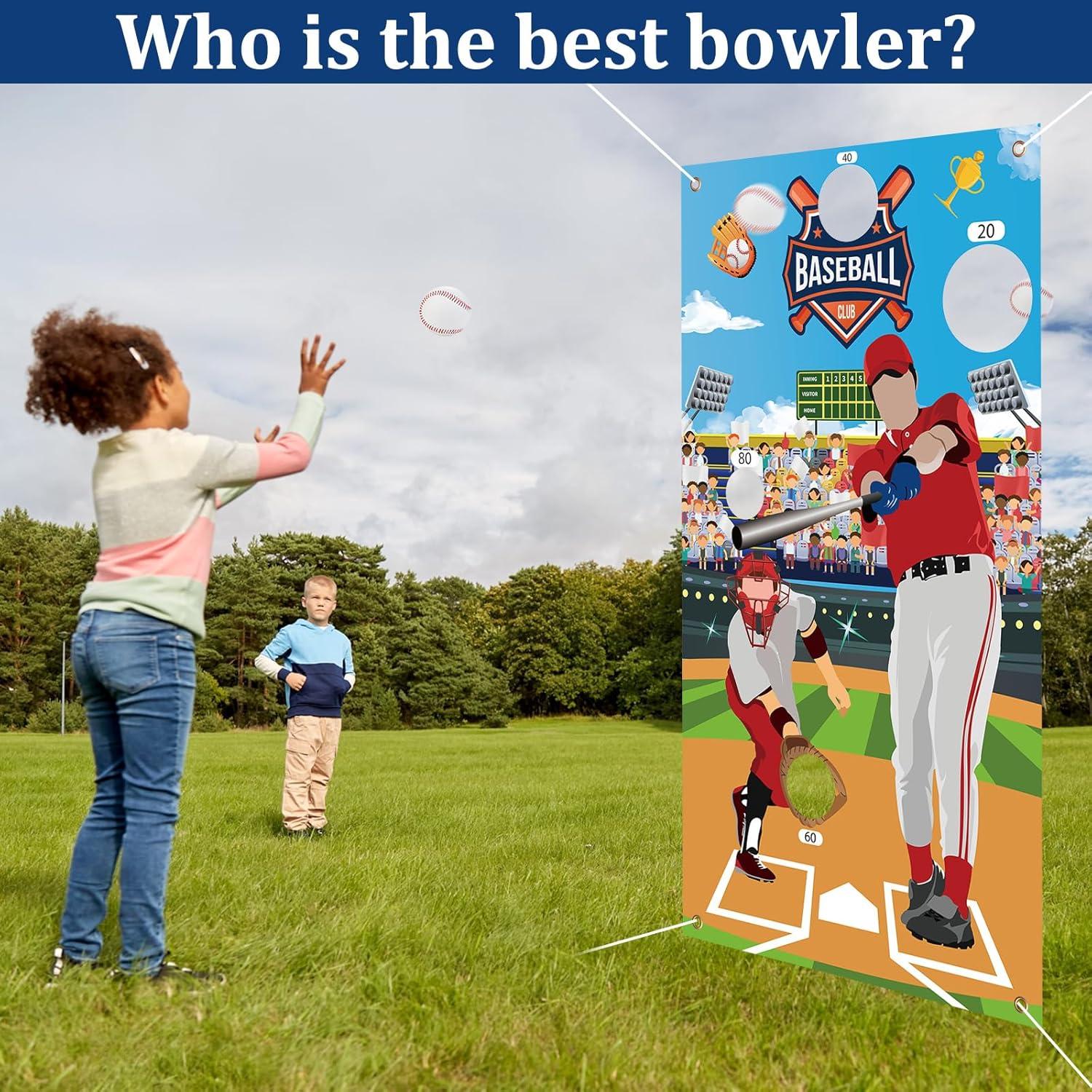 Decoración de Fiesta de Cumpleaños de Béisbol TEASIK - Banner 135 x 75 cm