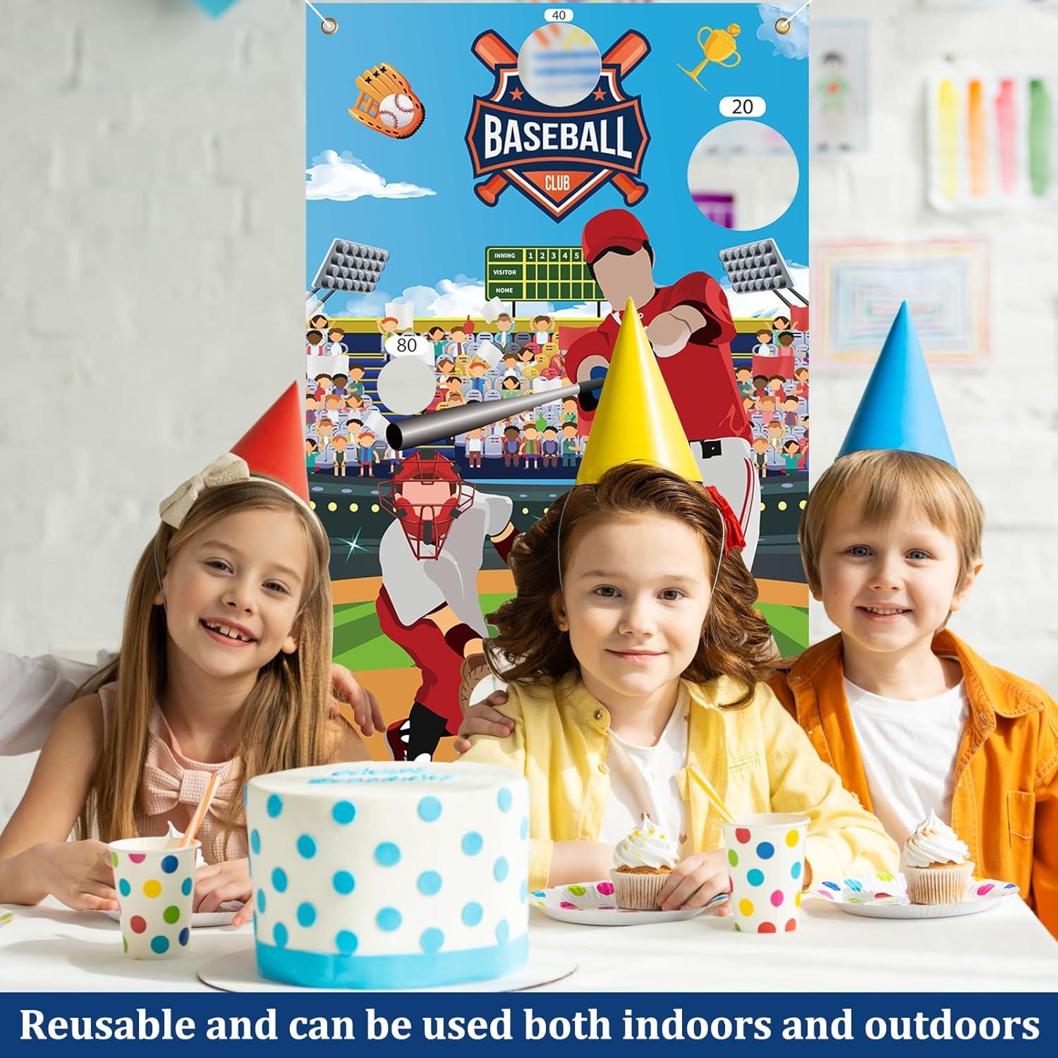 Decoración de Fiesta de Cumpleaños de Béisbol TEASIK - Banner 135 x 75 cm