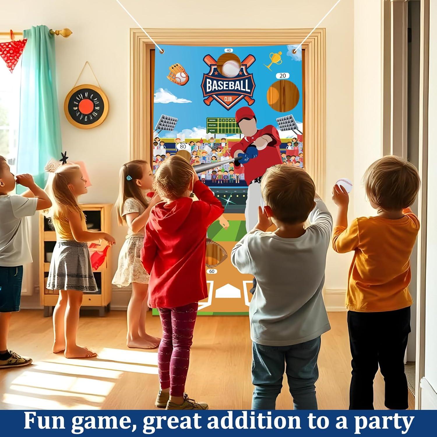 Decoración de Fiesta de Cumpleaños de Béisbol TEASIK - Banner 135 x 75 cm