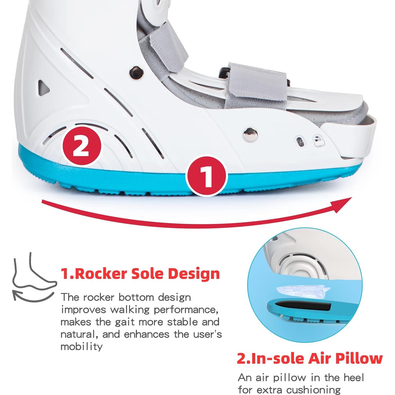 Botín ortopédico inflable Tairibousy para esguince y fractura (S)