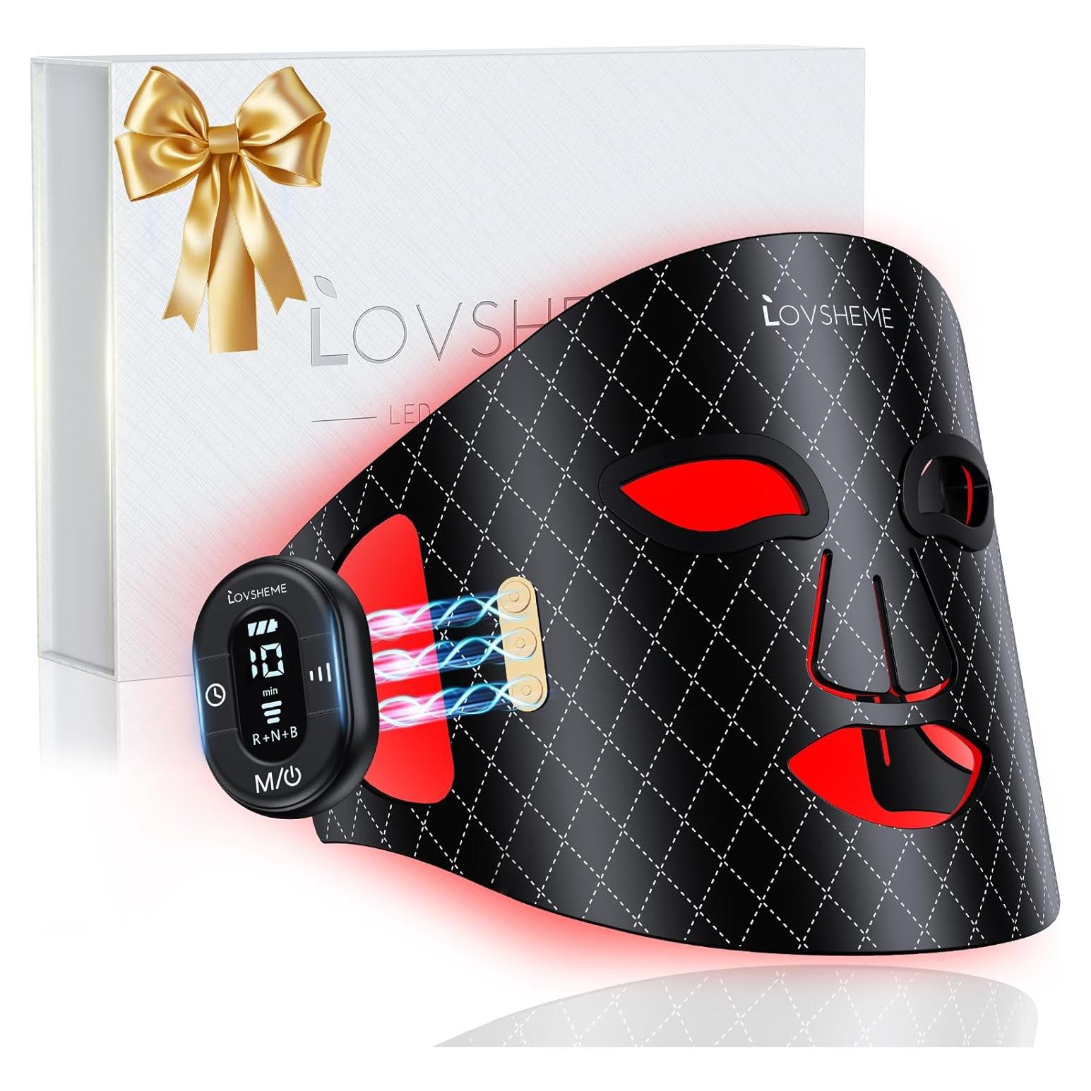 Máscara de Terapia de Luz Roja Inalámbrica Lovsheme 320 LEDs