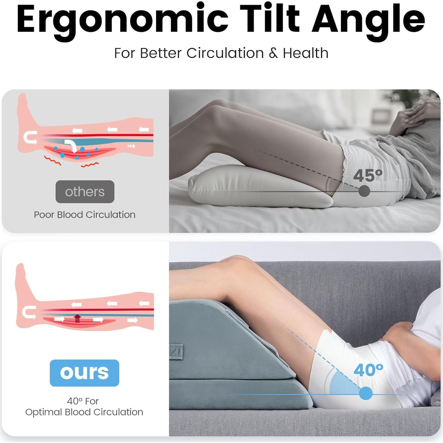 Cojín de Elevación de Piernas OasisSpace Doble Ergonomía 72x43cm