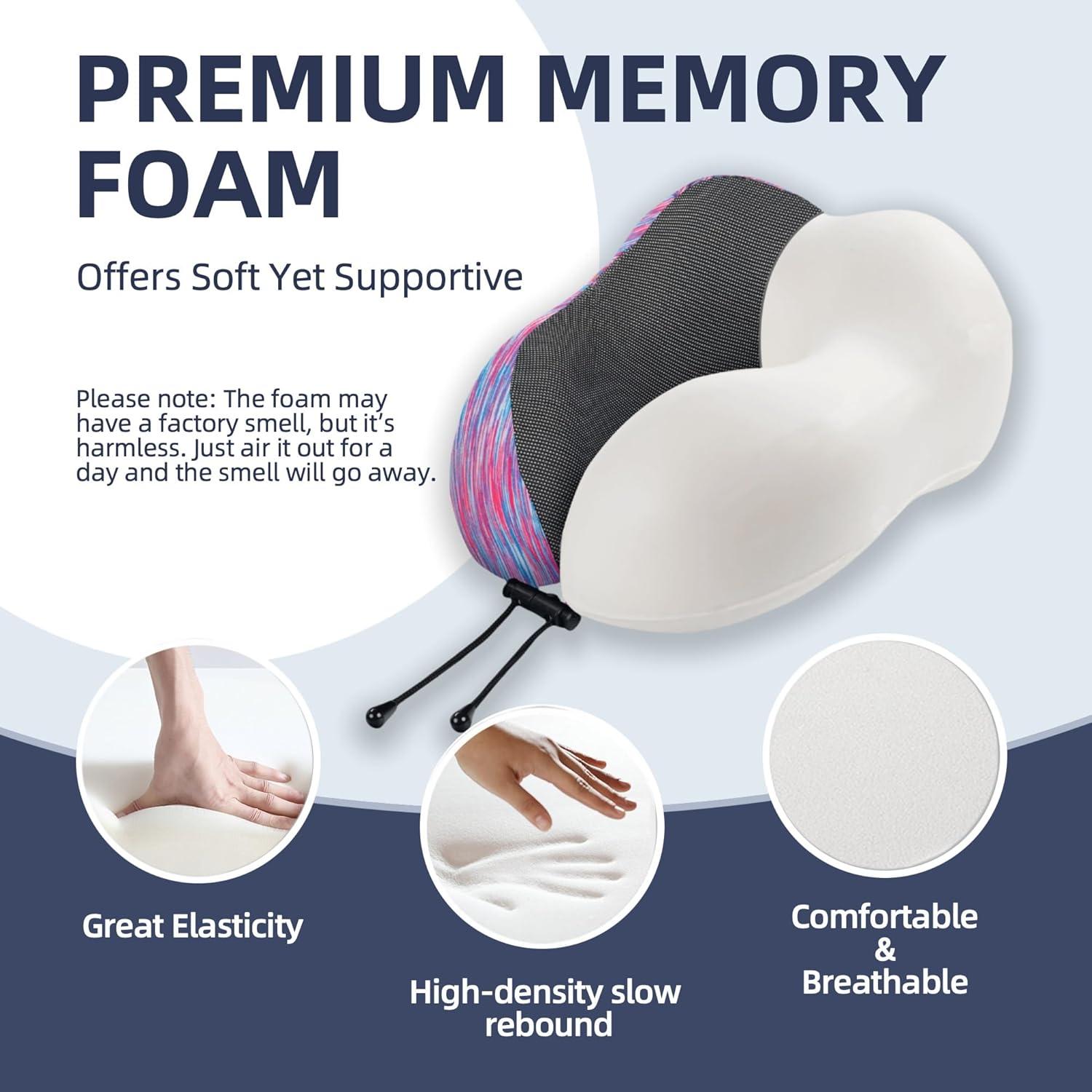 Almohada de Viaje con Capucha SKYTRAX COMF Espuma de Memoria