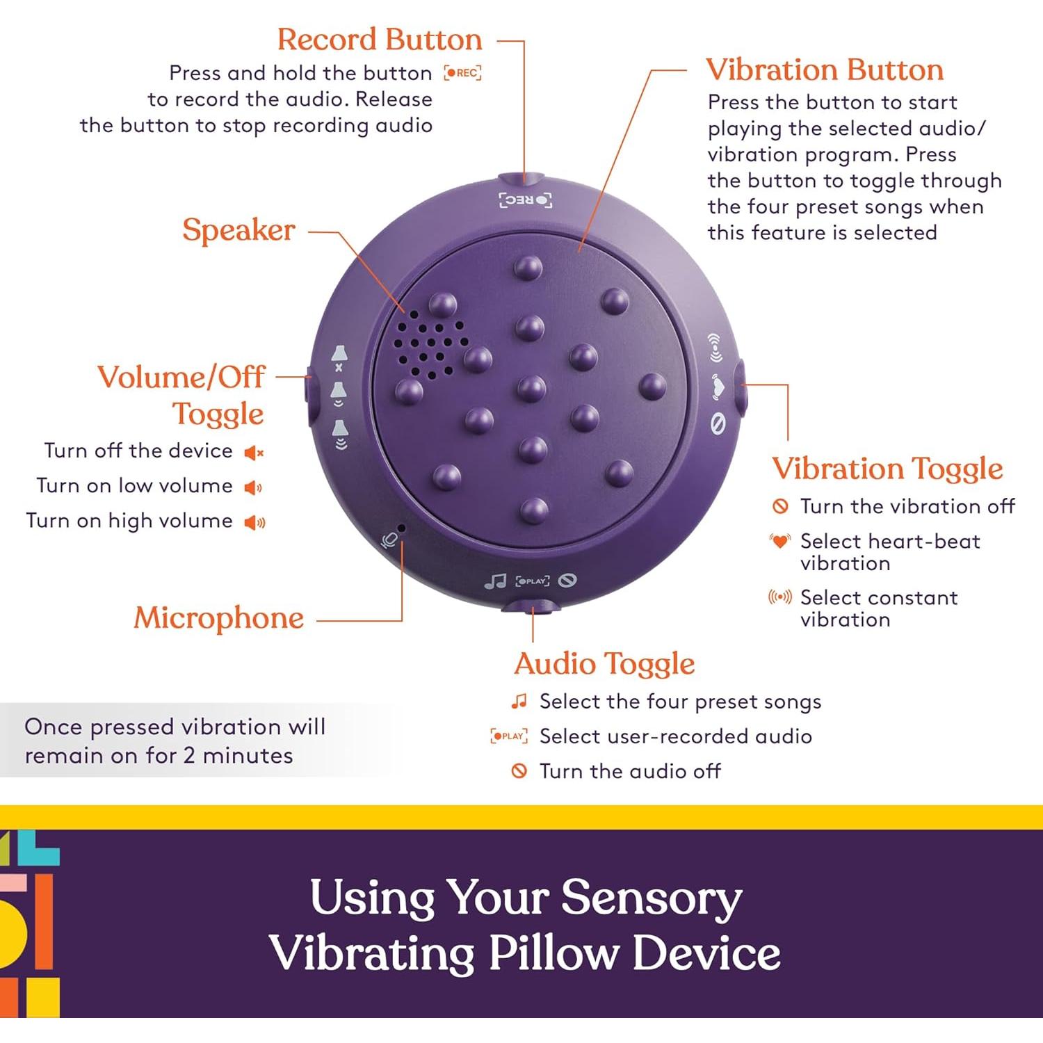 Almohada Vibrante Terapéutica Suministros Especiales 30x30 cm Azul