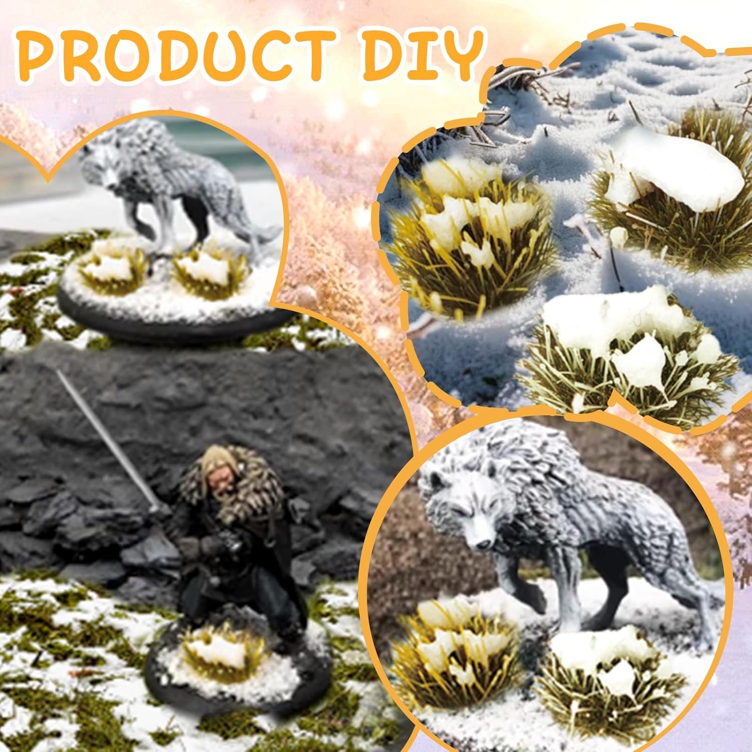 Hierba Estática Nieve Amarillo Warmtree para Paisaje Miniatura