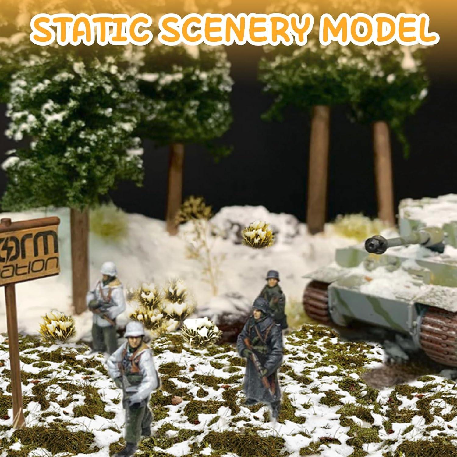 Hierba Estática Nieve Amarillo Warmtree para Paisaje Miniatura