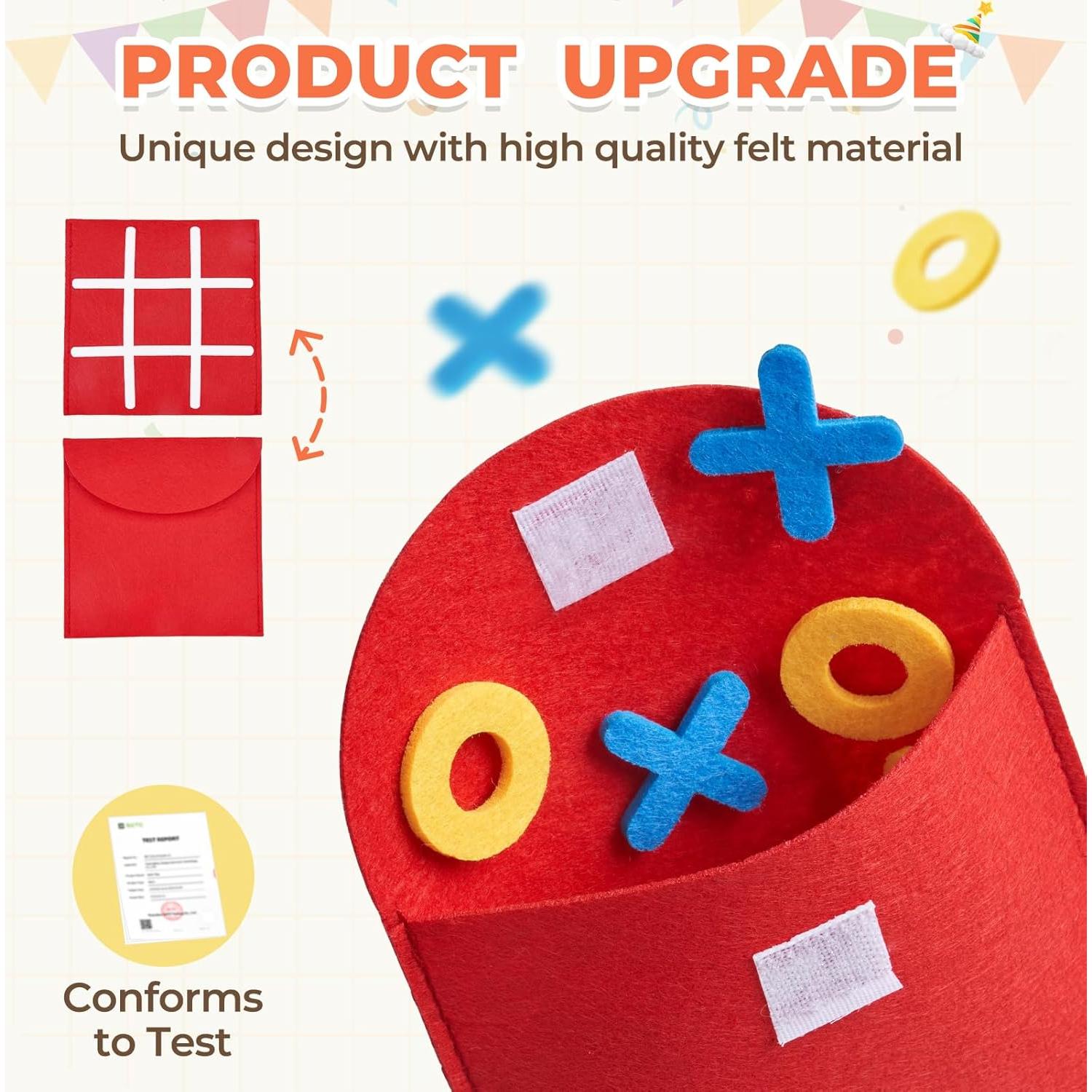 Juego de Mesa Tic Tac Toe JoyCat - Paquete de 48 Mini Tableros