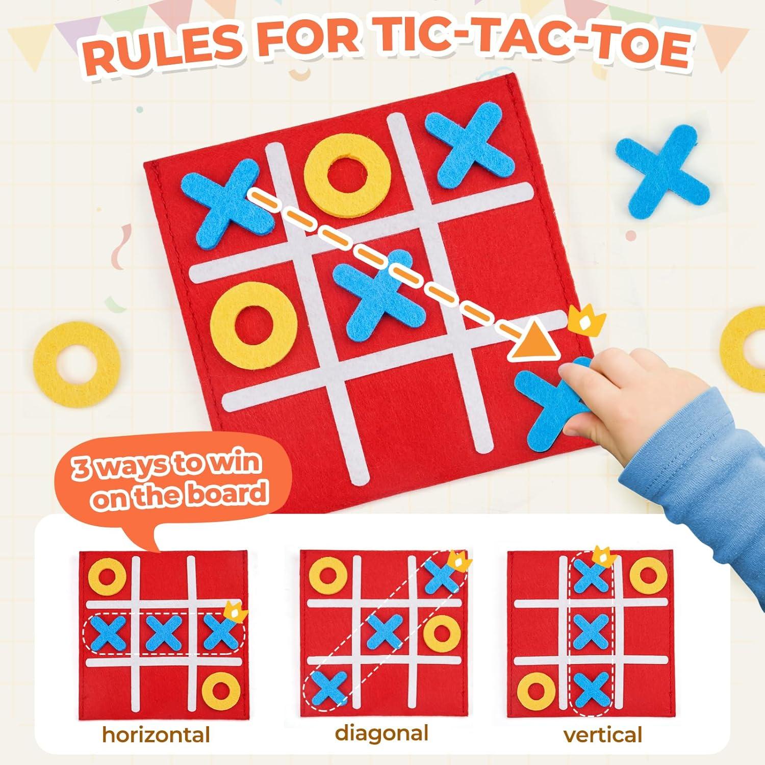 Juego de Mesa Tic Tac Toe JoyCat - Paquete de 48 Mini Tableros