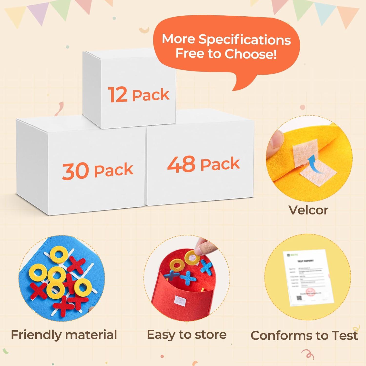 Juego de Mesa Tic Tac Toe JoyCat - Paquete de 48 Mini Tableros