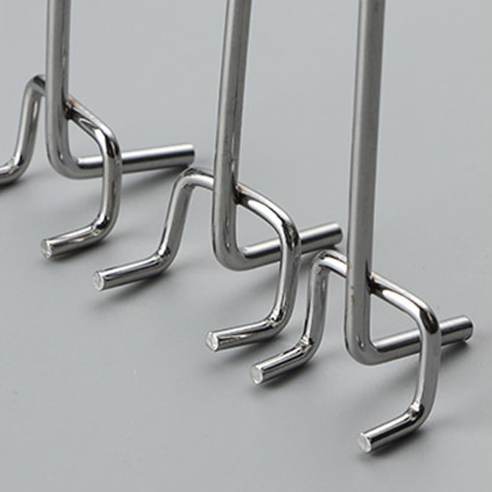 Ganchos para Tablero de Clavos QPINGH 25 Pcs 10.16 cm Plata