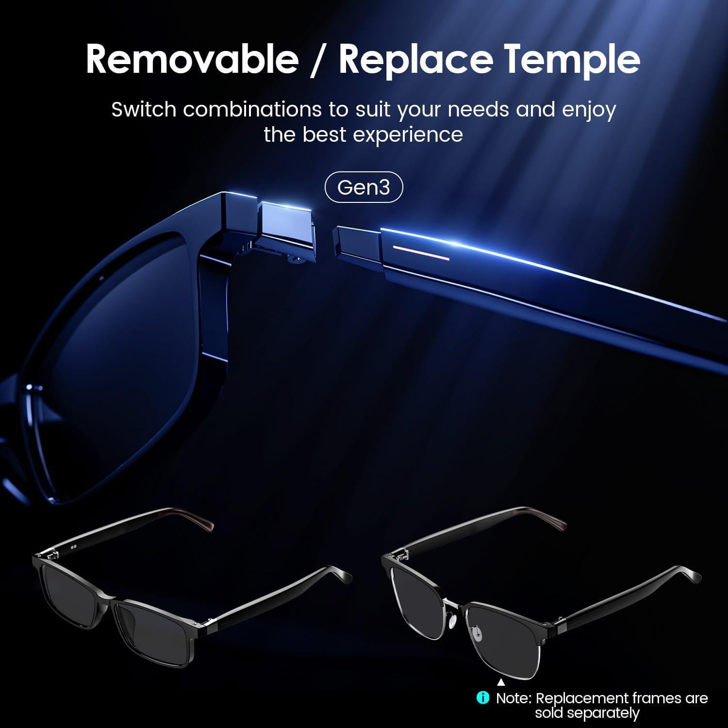 Gafas de Traducción Inteligente Emerhome Gen3 - Bluetooth, Ligeras