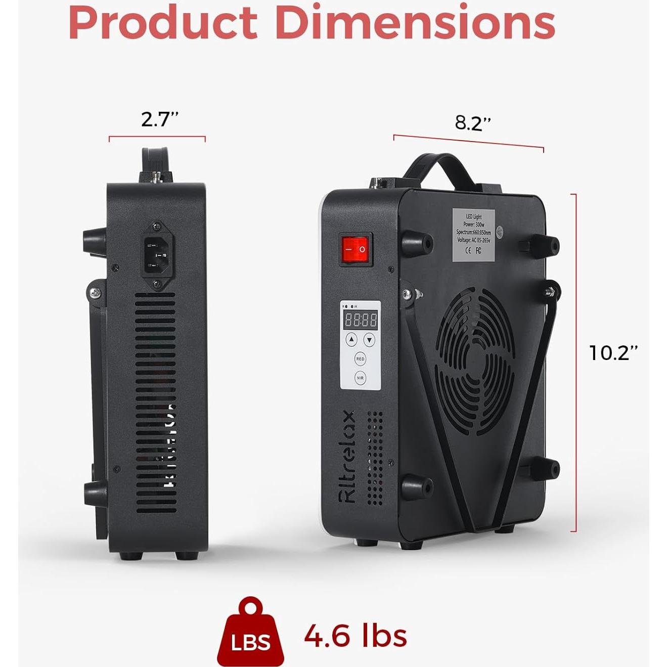Panel de Terapia de Luz Roja Rltrelax 300W 660nm 850nm
