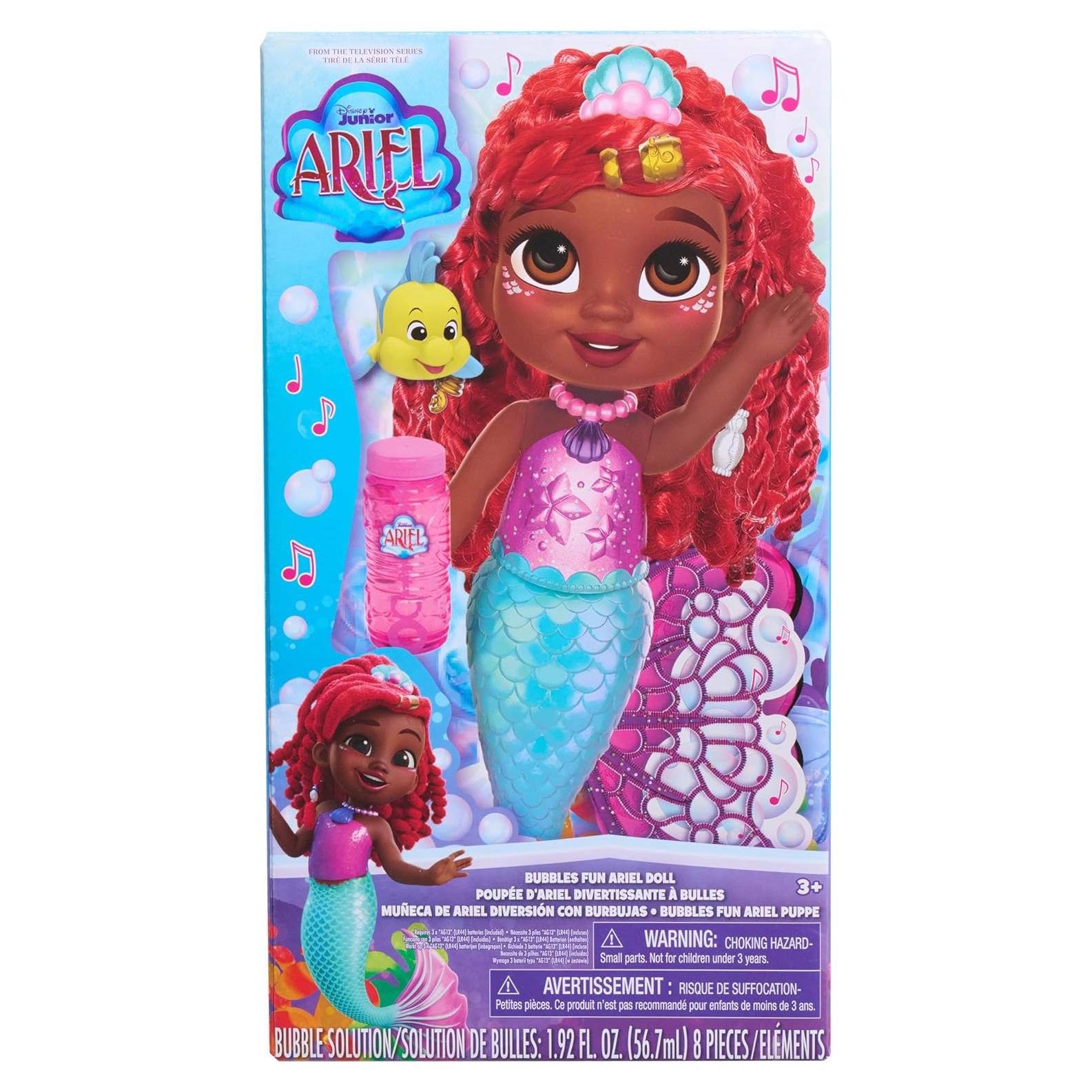 Muñeca Ariel Disney Junior Bubbles Fun 29.2 cm con Accesorios