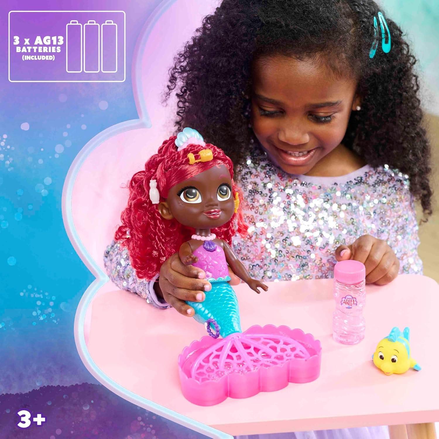 Muñeca Ariel Disney Junior Bubbles Fun 29.2 cm con Accesorios