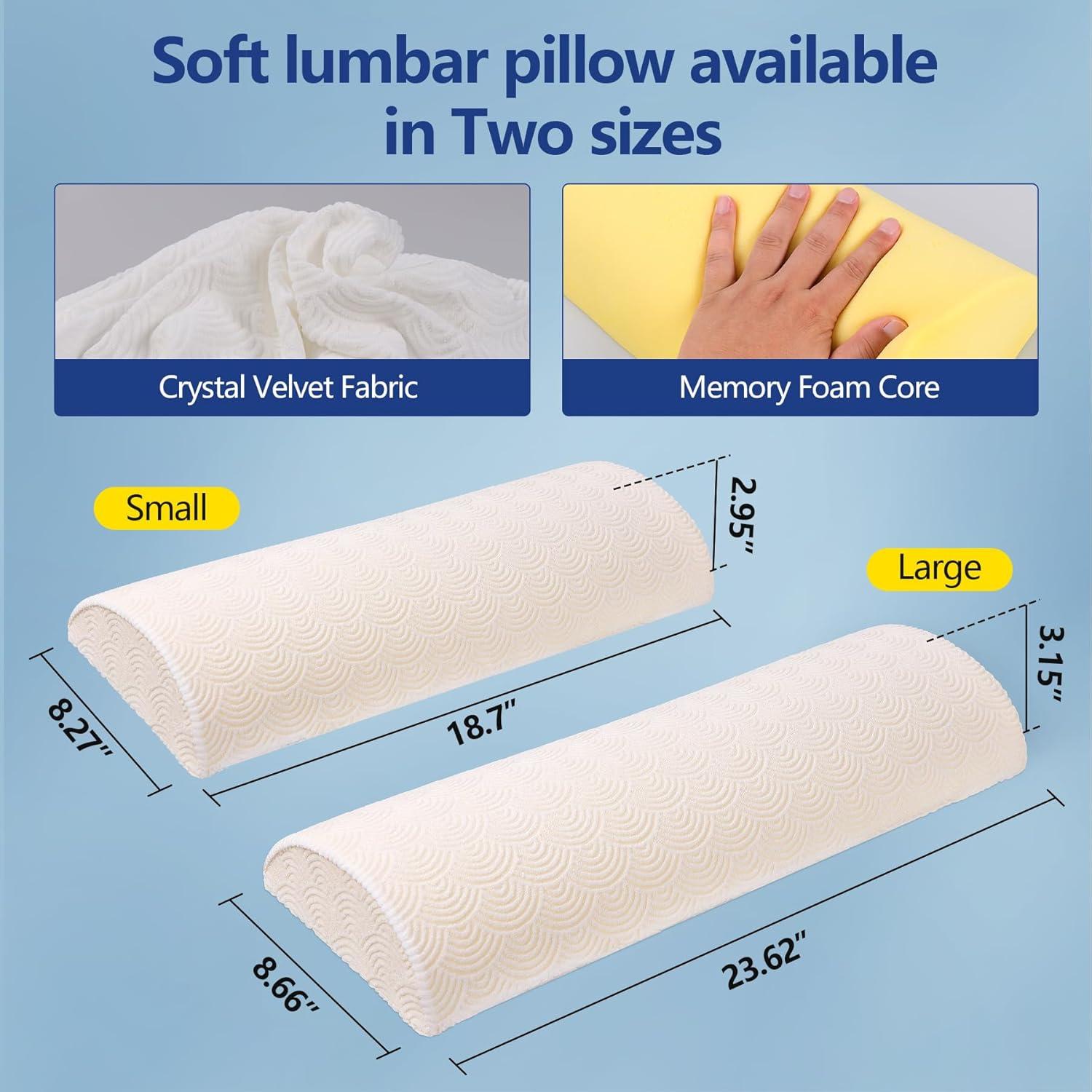 Almohada Lumbar Cozyhealth Pequeña Espuma con Memoria 19.7x12.7cm