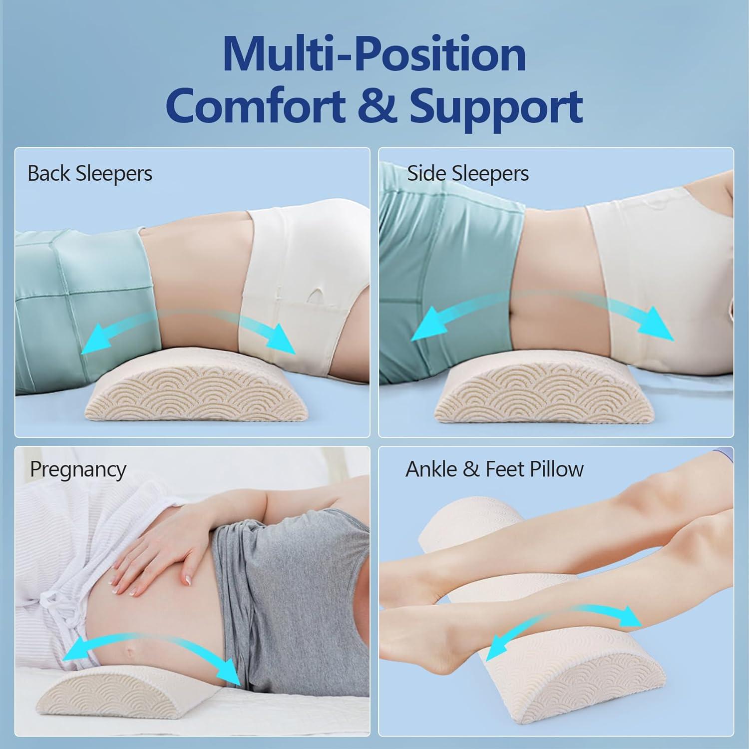 Almohada Lumbar Cozyhealth Pequeña Espuma con Memoria 19.7x12.7cm