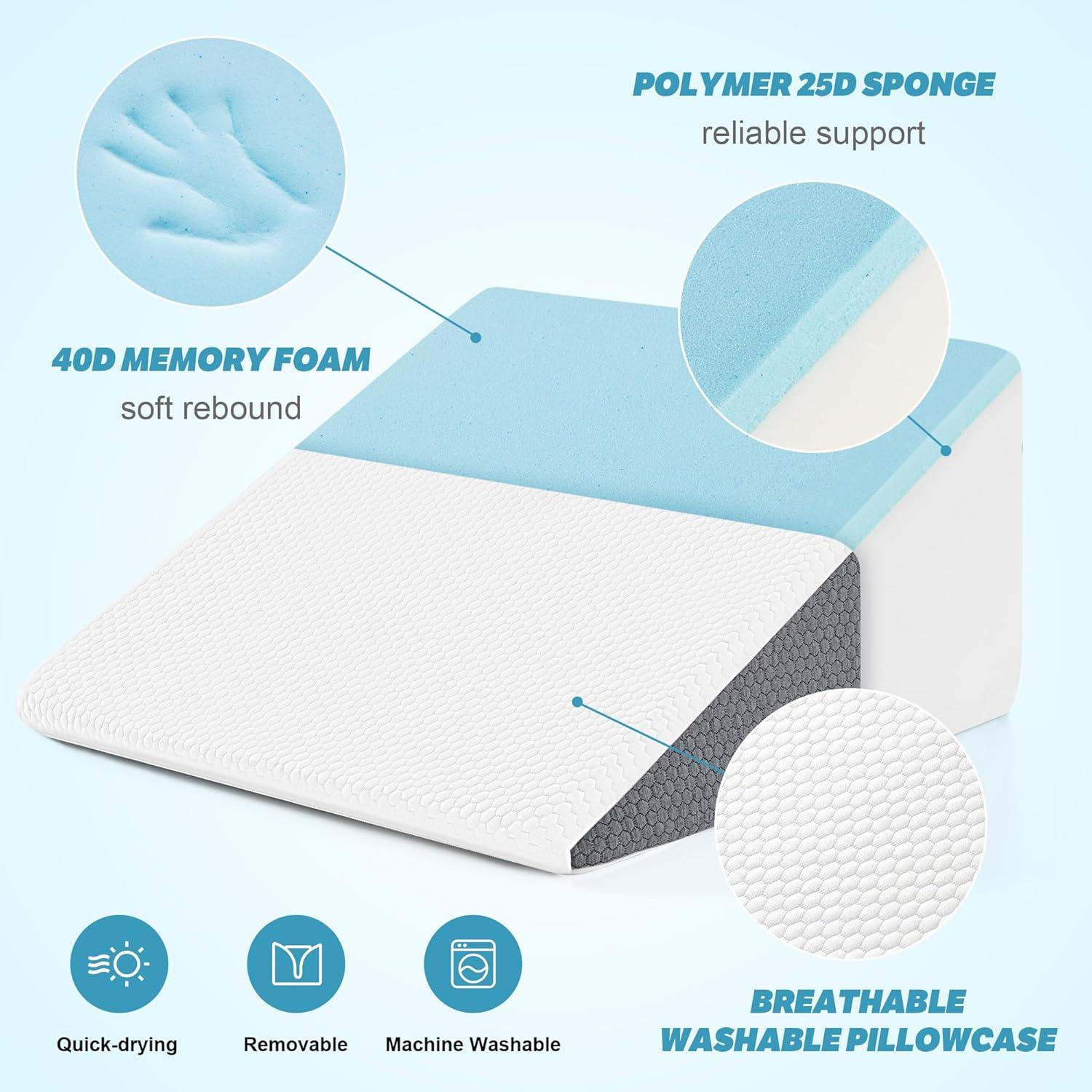 Almohada Cuña Yojoker 19 cm Espuma Viscoelástica Lavable