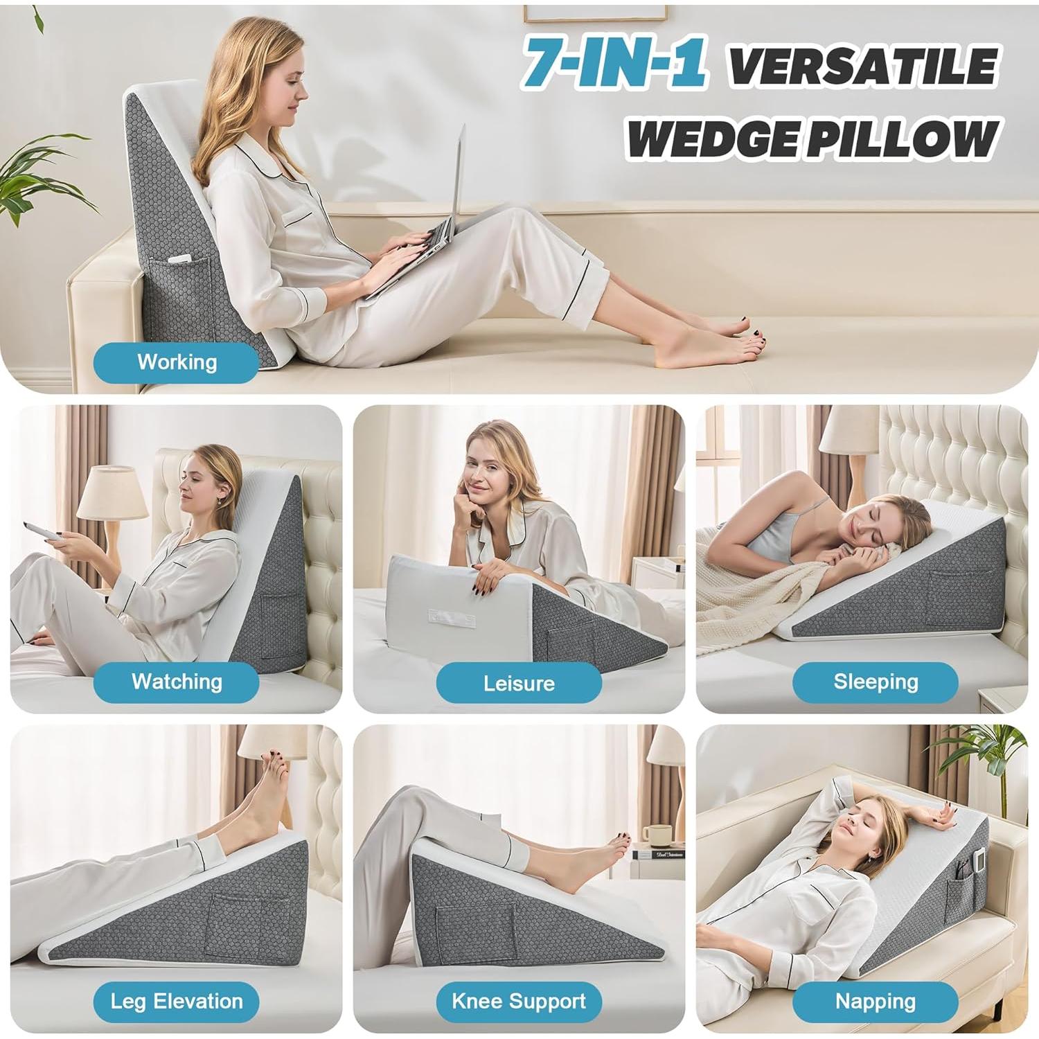 Almohada Cuña Yojoker 19 cm Espuma Viscoelástica Lavable