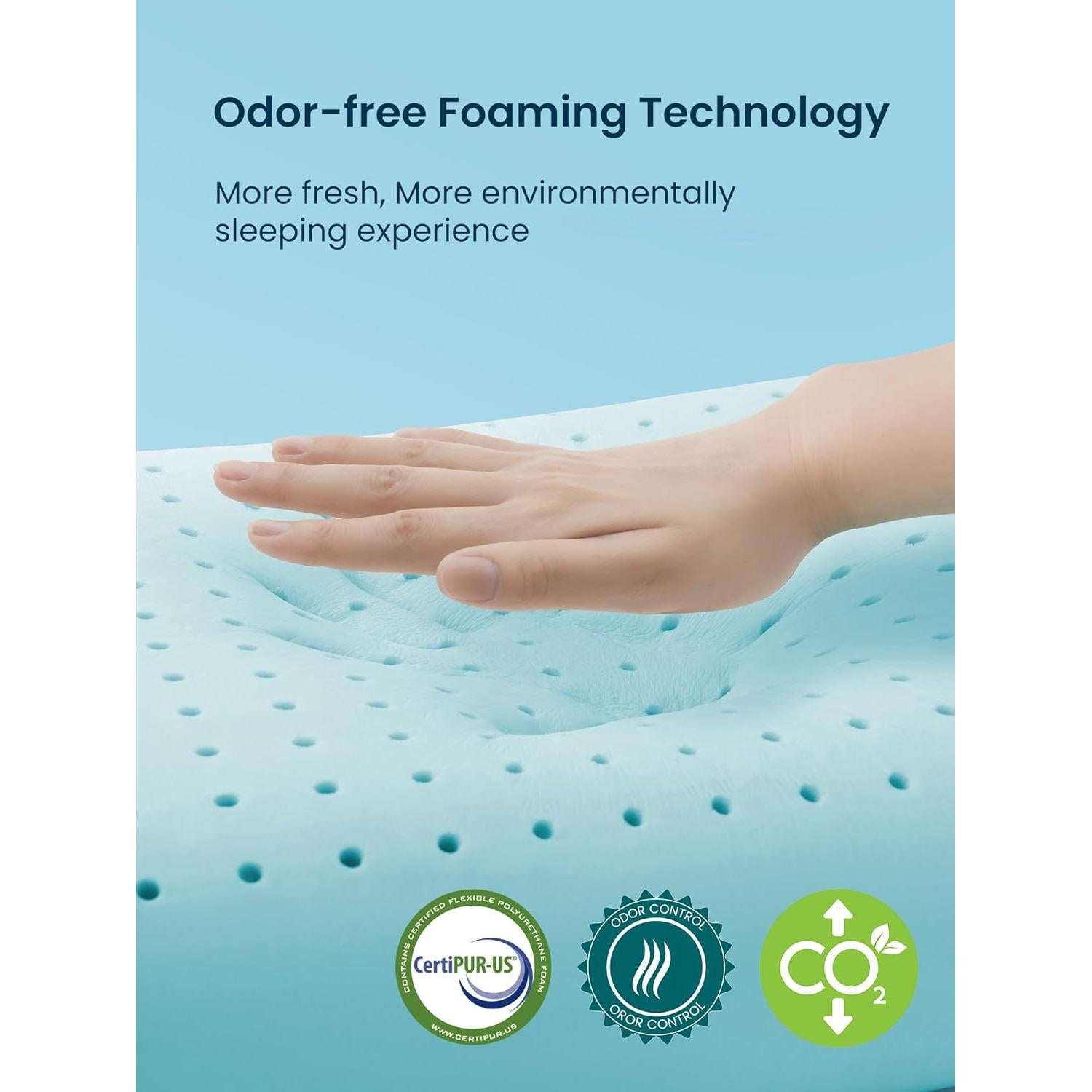 Almohada de Espuma con Memoria SLEEP ZONE Estándar 2 Piezas Azul