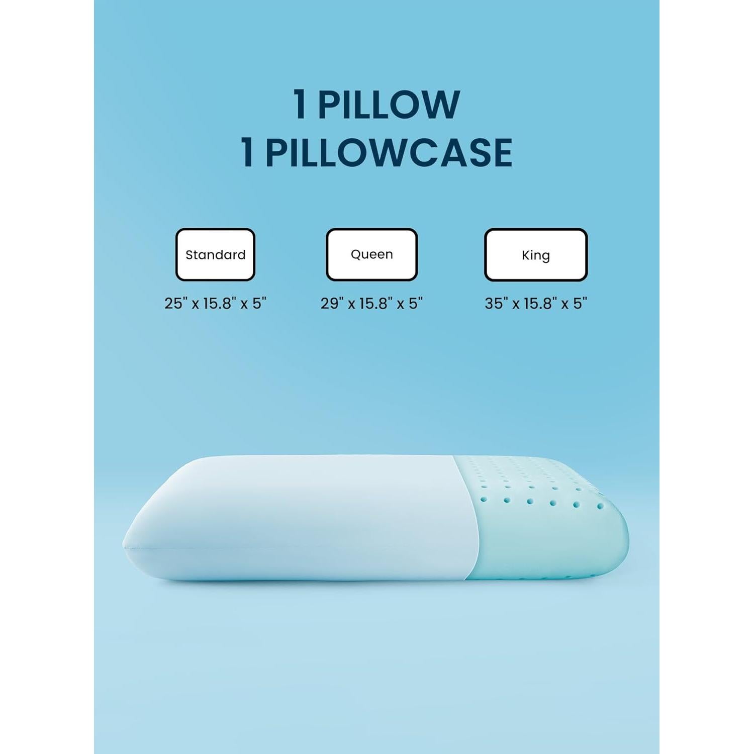 Almohada de Espuma con Memoria SLEEP ZONE Estándar 2 Piezas Azul