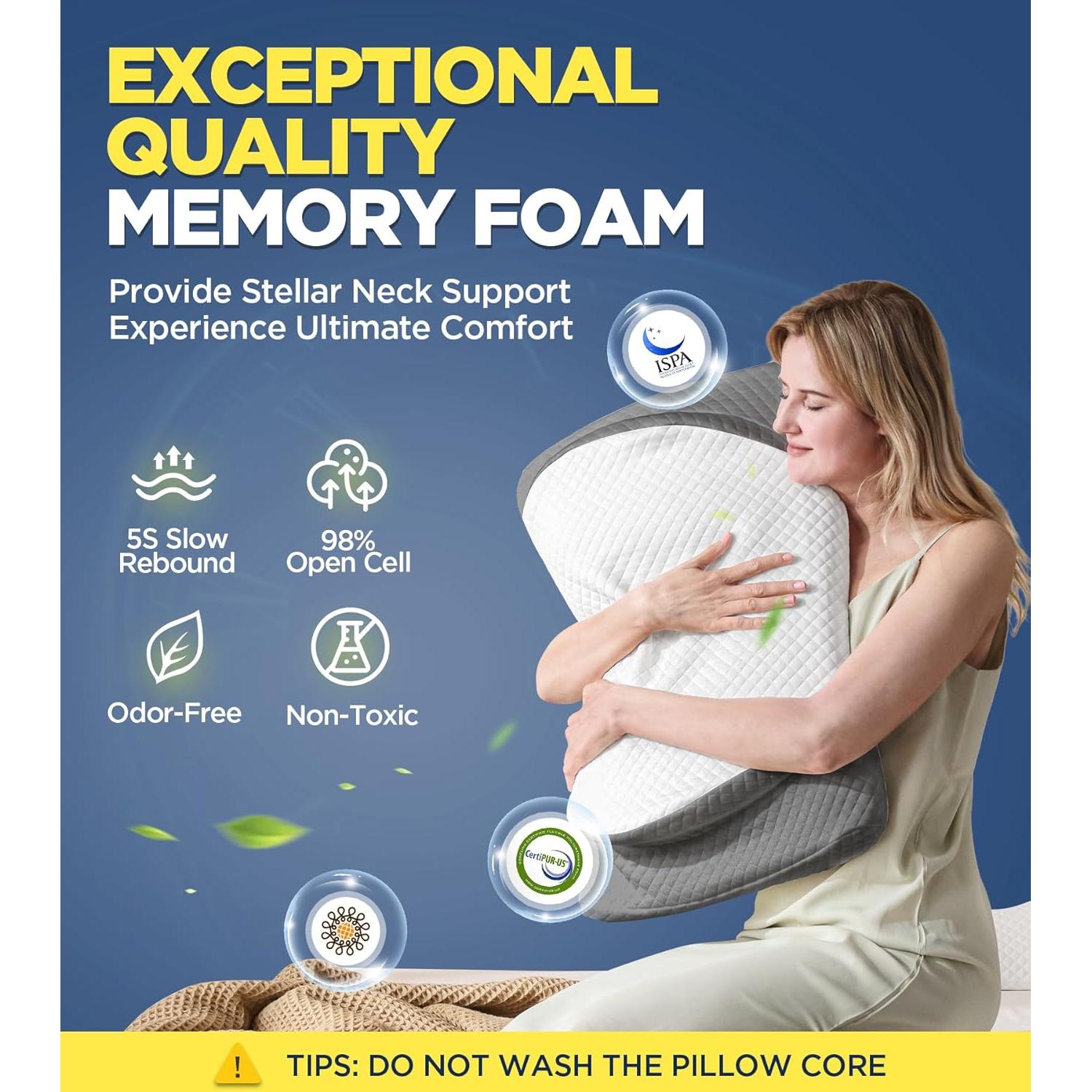 Almohada Cervical Risron Ajustable Espuma de Memoria 1.76kg