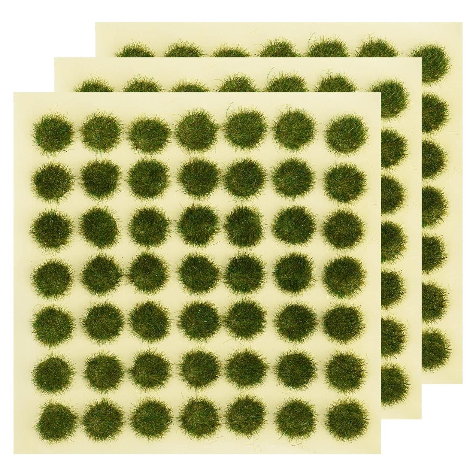 147 Piezas de Hierba Estática Autoadhesiva Otzoan Verde Oscuro