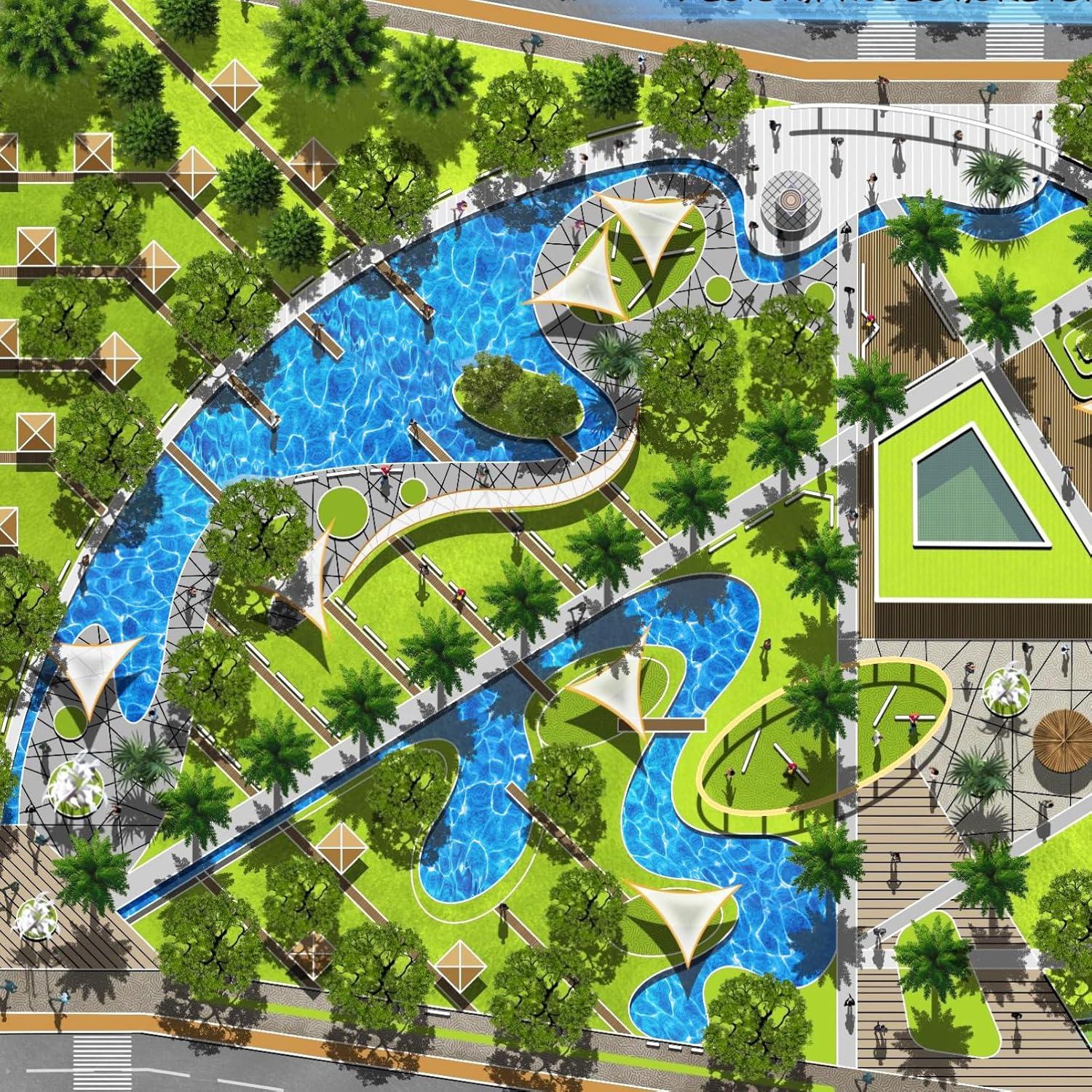 Hojas de Efecto Agua Falsa BESPORTBLE 5 Unidades 29.5x20cm