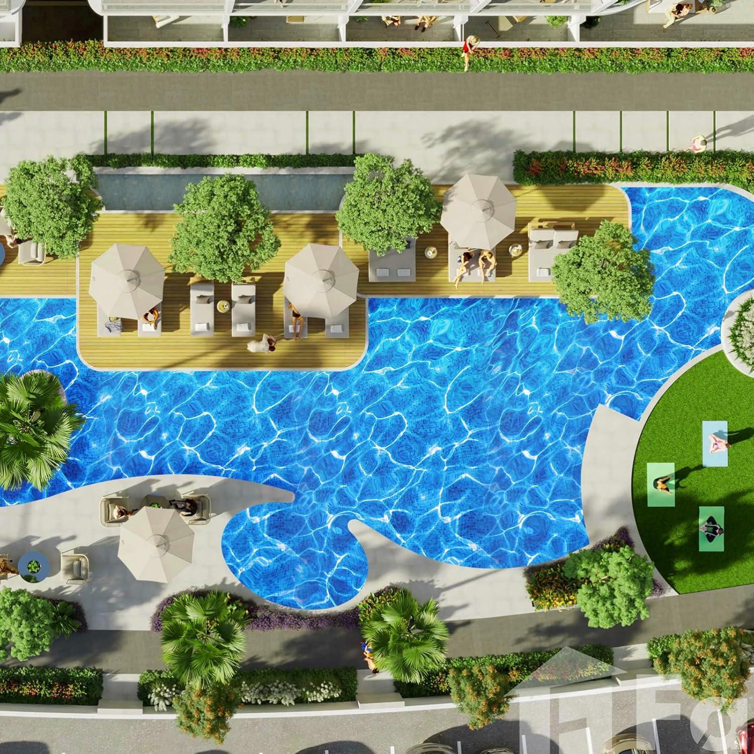 Hojas de Efecto Agua Falsa BESPORTBLE 5 Unidades 29.5x20cm