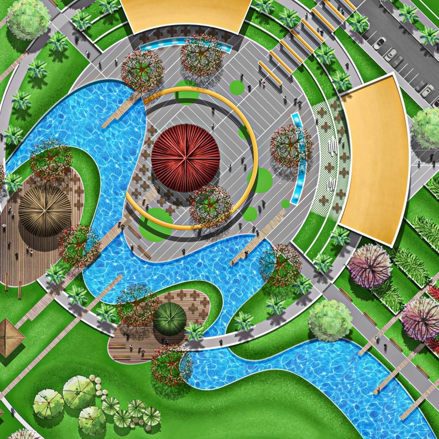 Hojas de Efecto Agua Falsa BESPORTBLE 5 Unidades 29.5x20cm