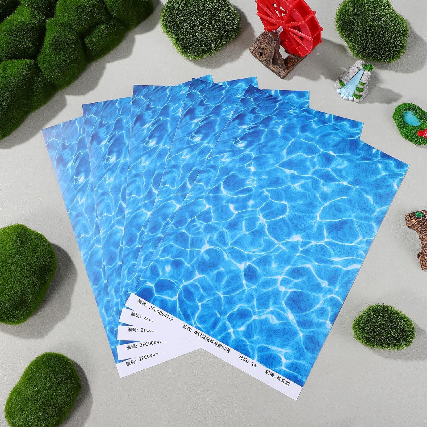 Hojas de Efecto Agua Falsa BESPORTBLE 5 Unidades 29.5x20cm