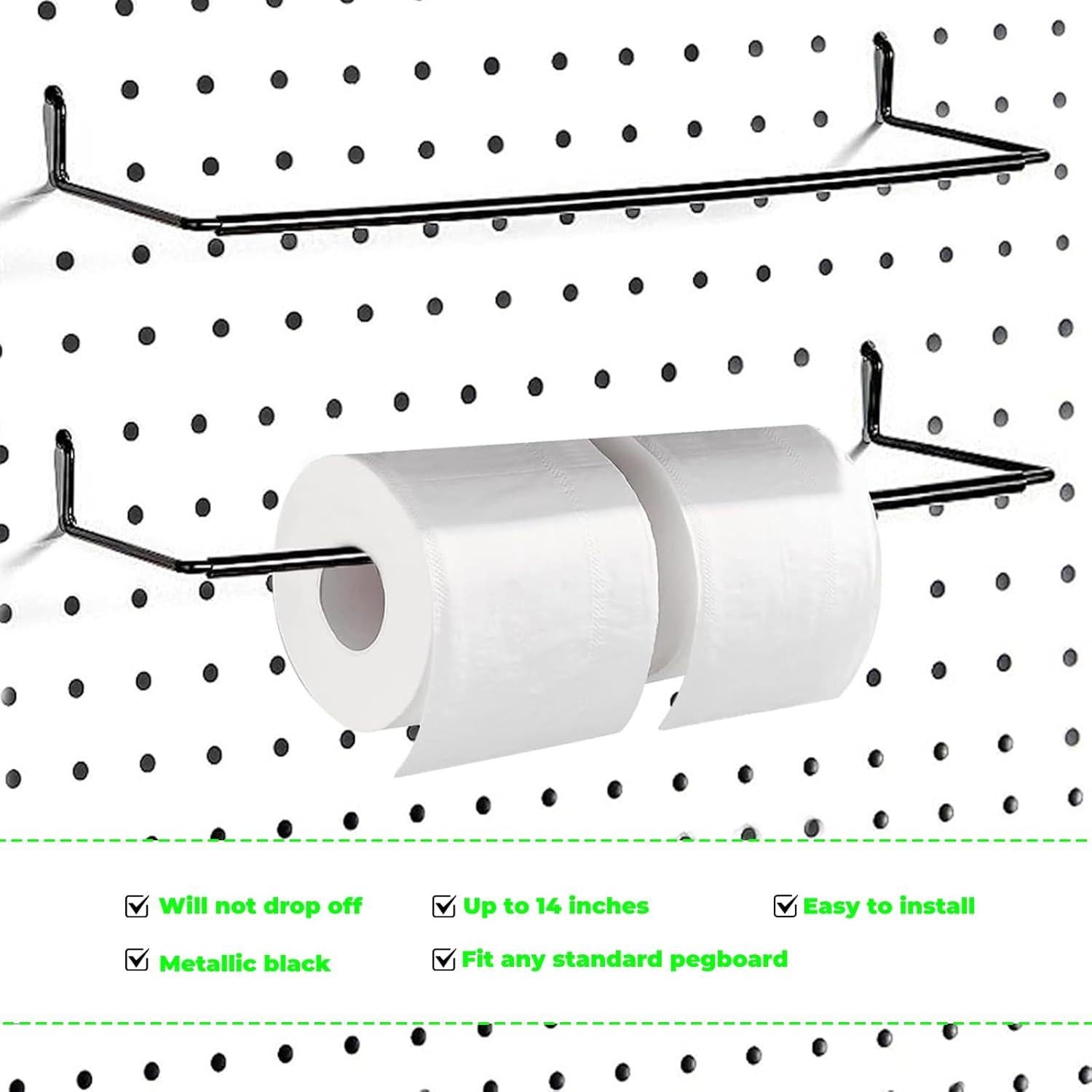 Soporte de Toallas para Tablero Perforado AccEncyc 2 Pcs