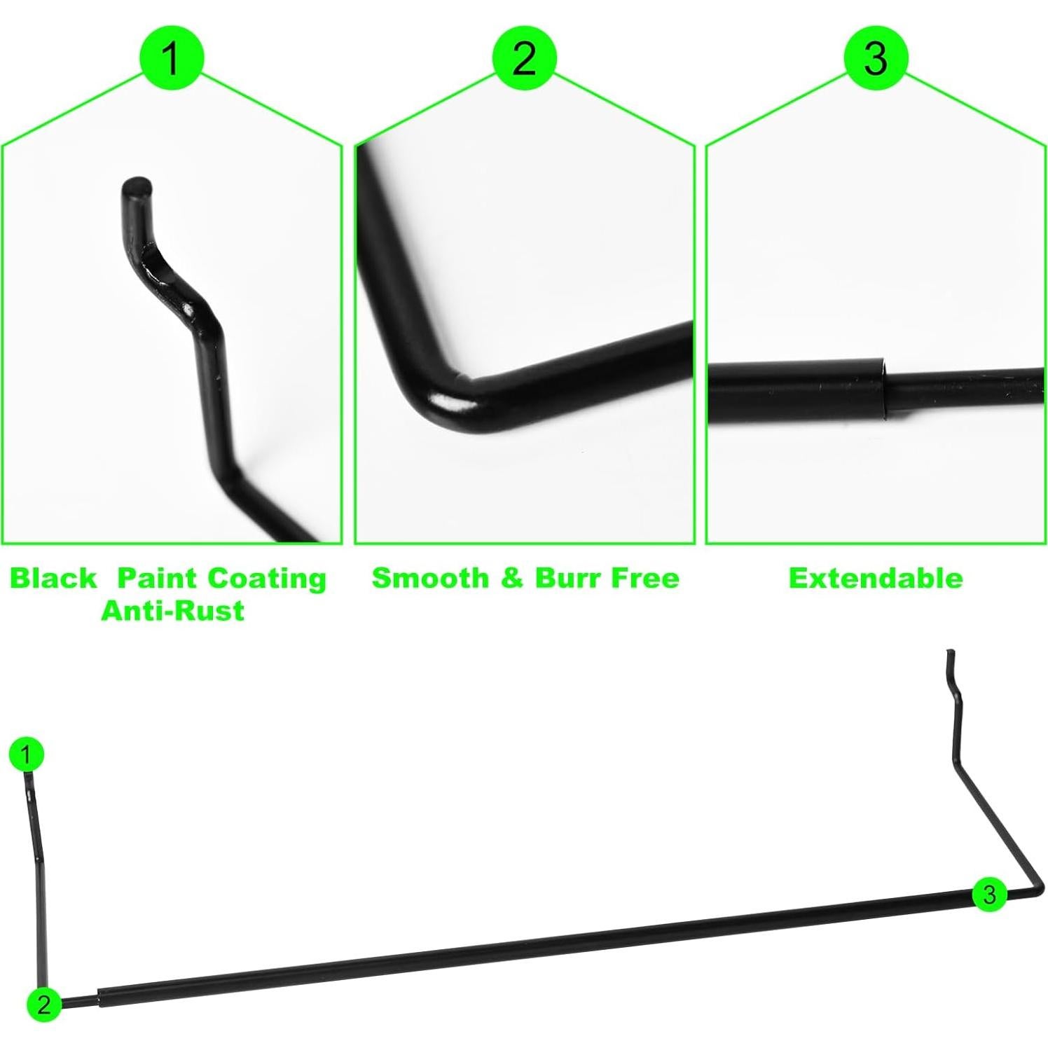 Soporte de Toallas para Tablero Perforado AccEncyc 2 Pcs