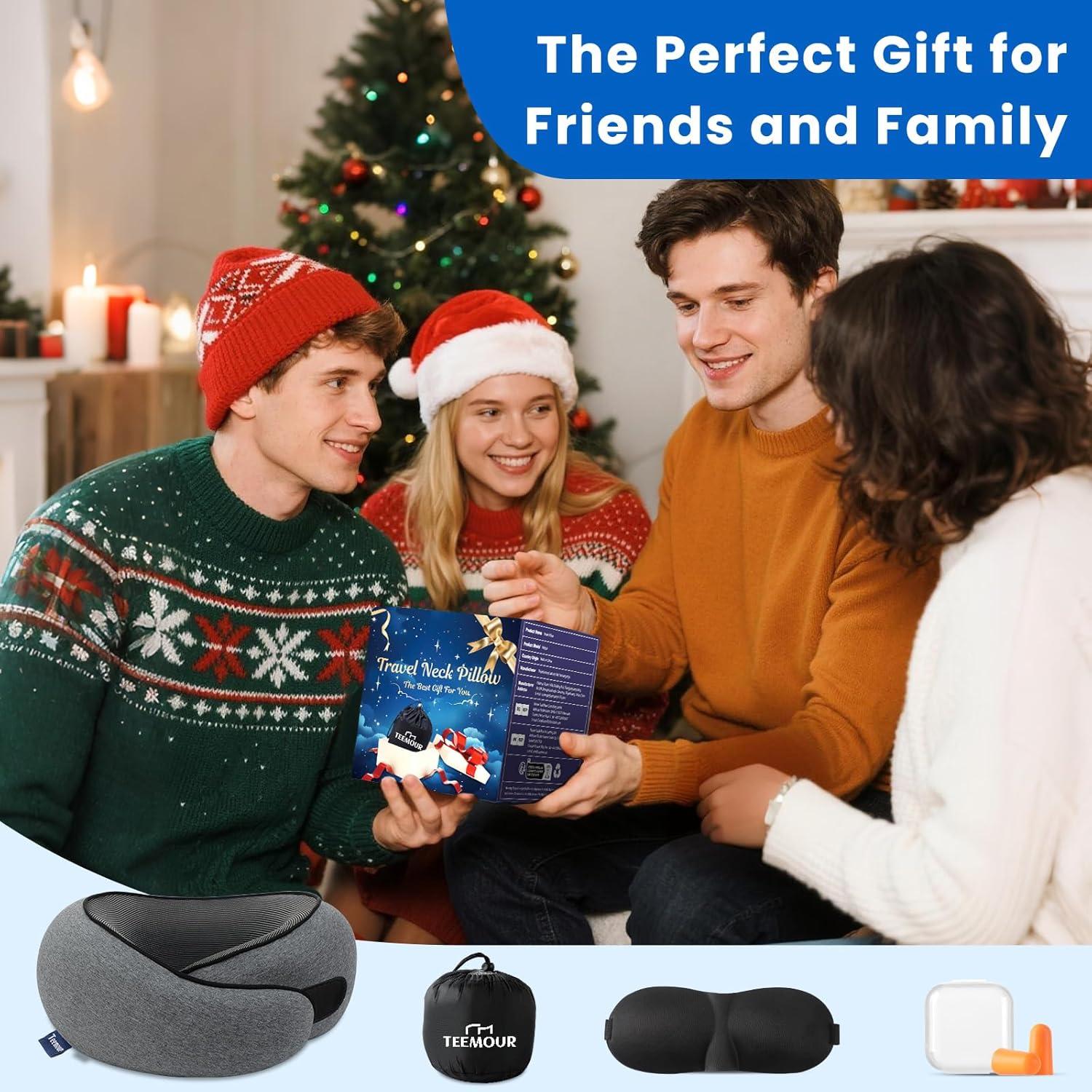 Almohada de Viaje Teemour con Espuma Memoria y Accesorios