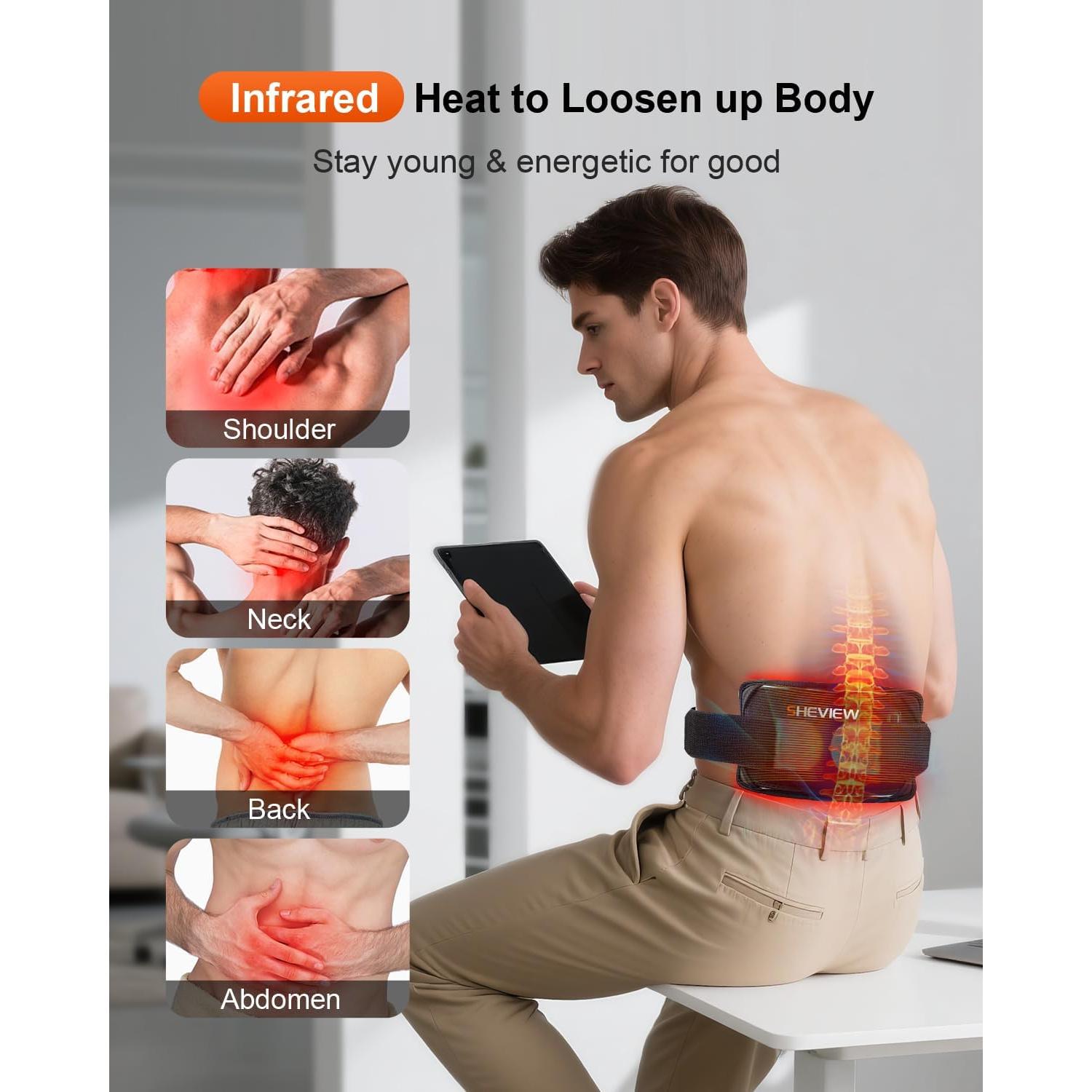 Almohadilla de Terapia de Luz Roja SHEVIEW 60 LEDs 660nm 850nm