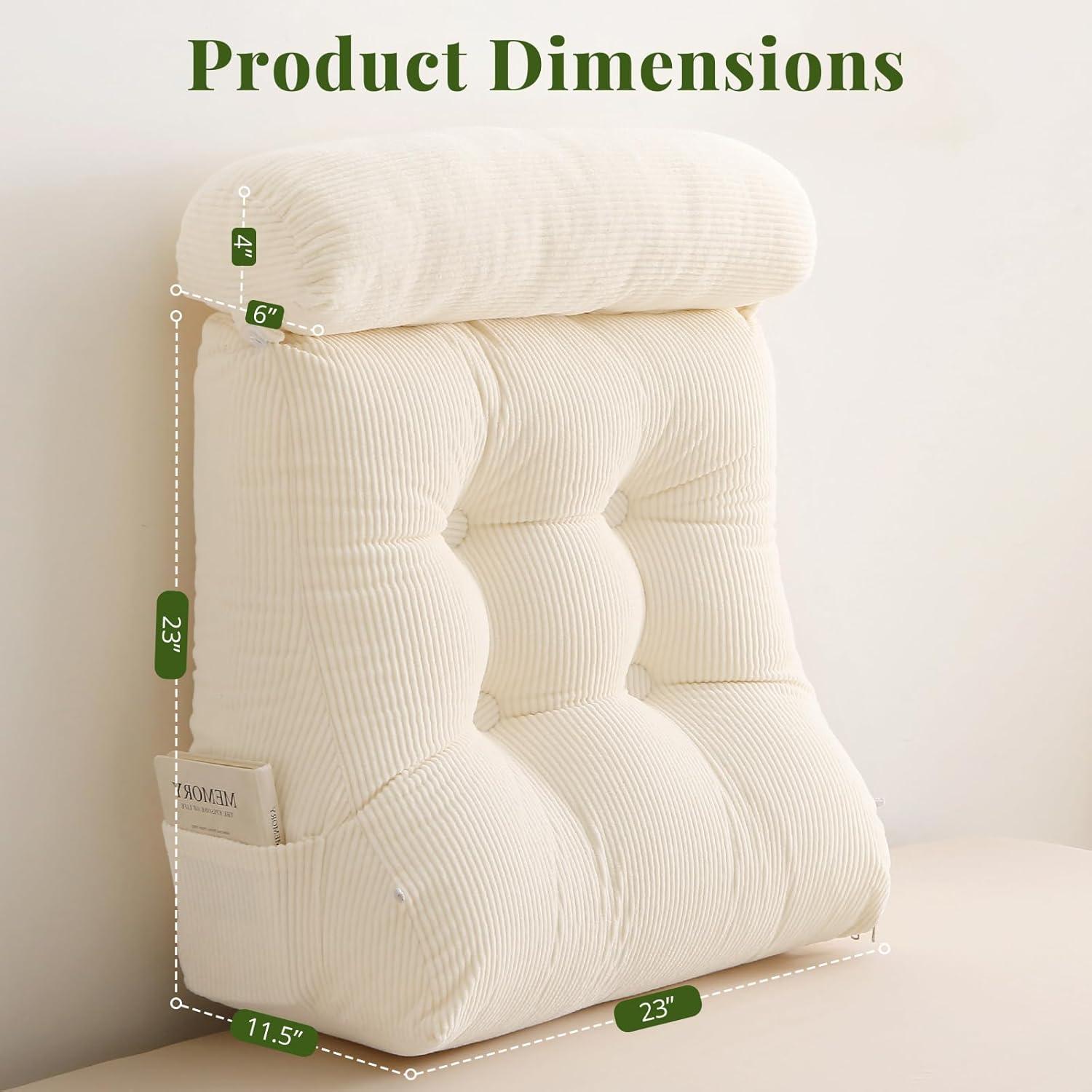 Juego de Almohadas en Cuña Sasttie 2PCS Beige 58.4cm