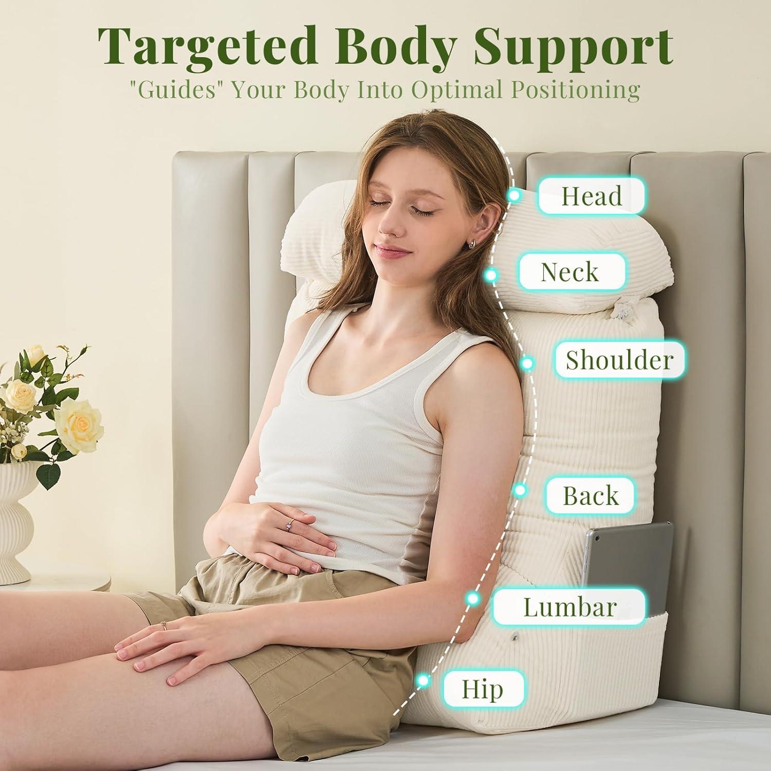 Juego de Almohadas en Cuña Sasttie 2PCS Beige 58.4cm