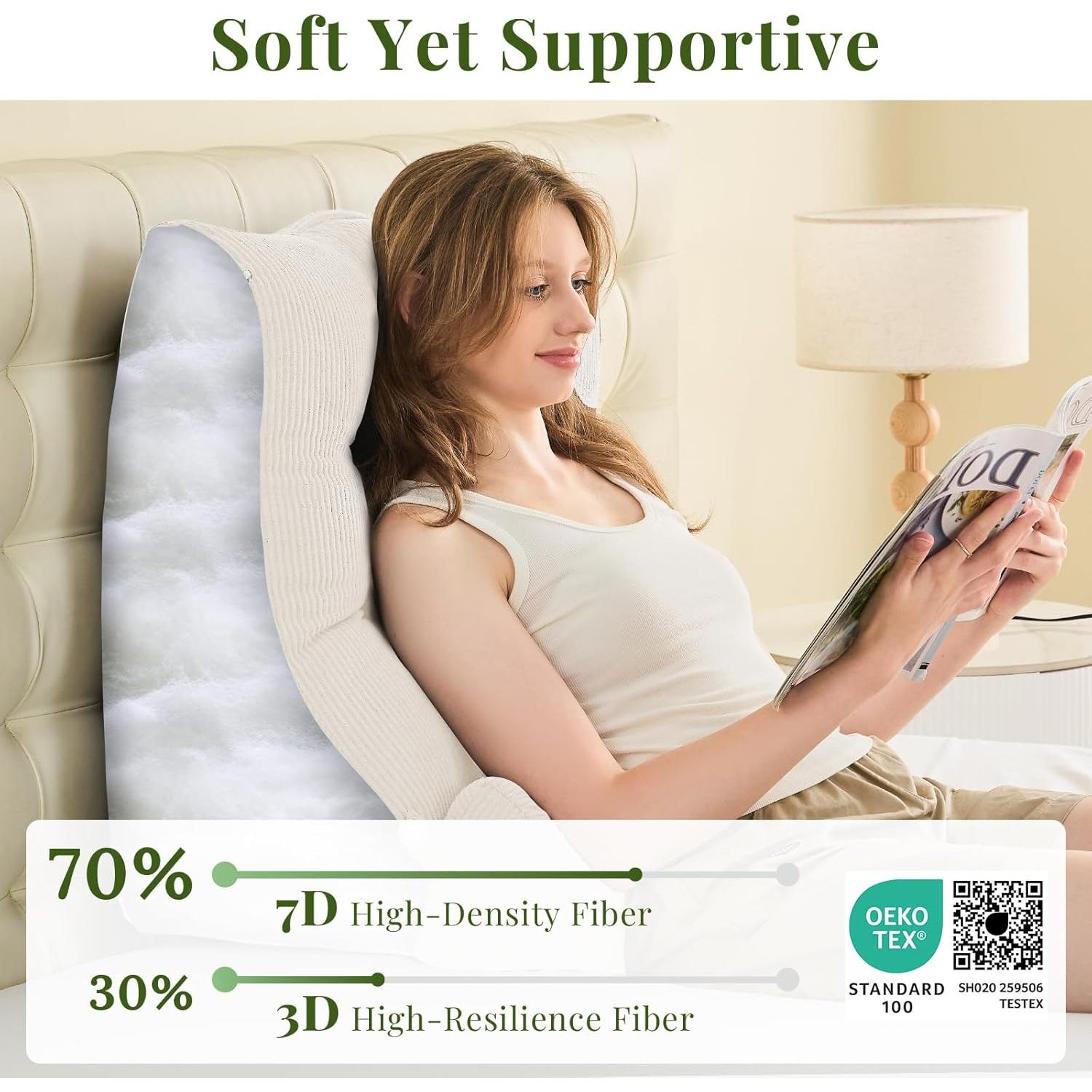 Juego de Almohadas en Cuña Sasttie 2PCS Beige 58.4cm