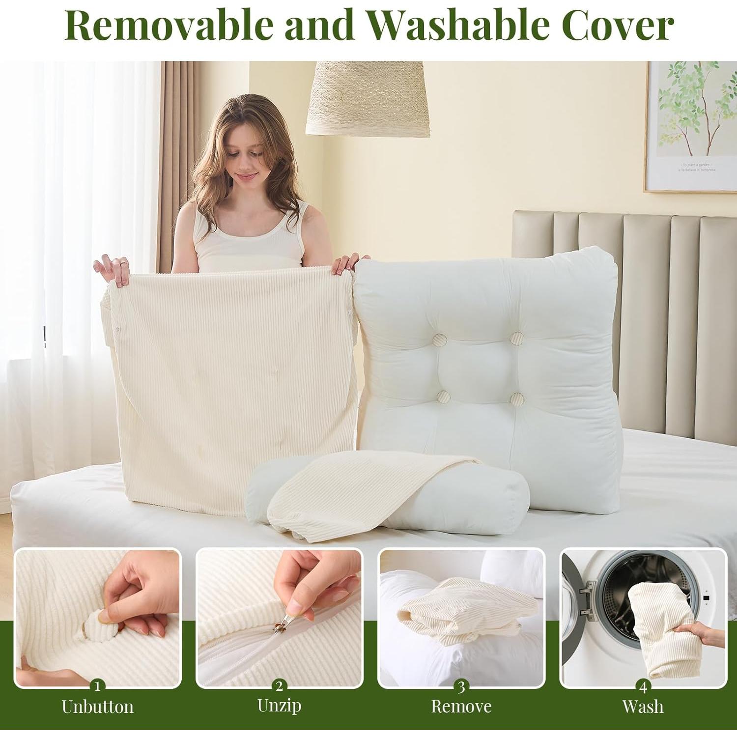 Juego de Almohadas en Cuña Sasttie 2PCS Beige 58.4cm