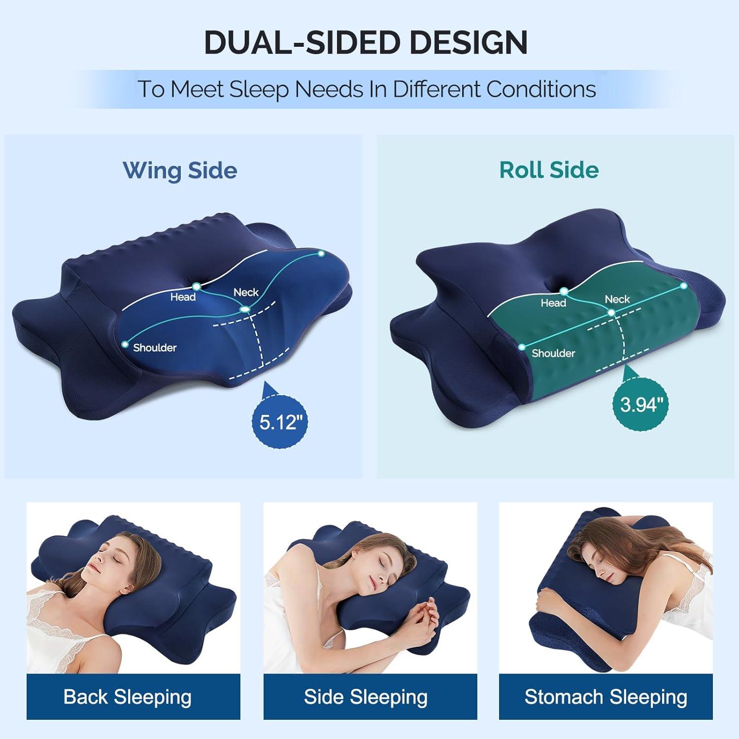 Almohada Cervical Ergonómica FAIORD Doble Cara Espuma Viscoelástica