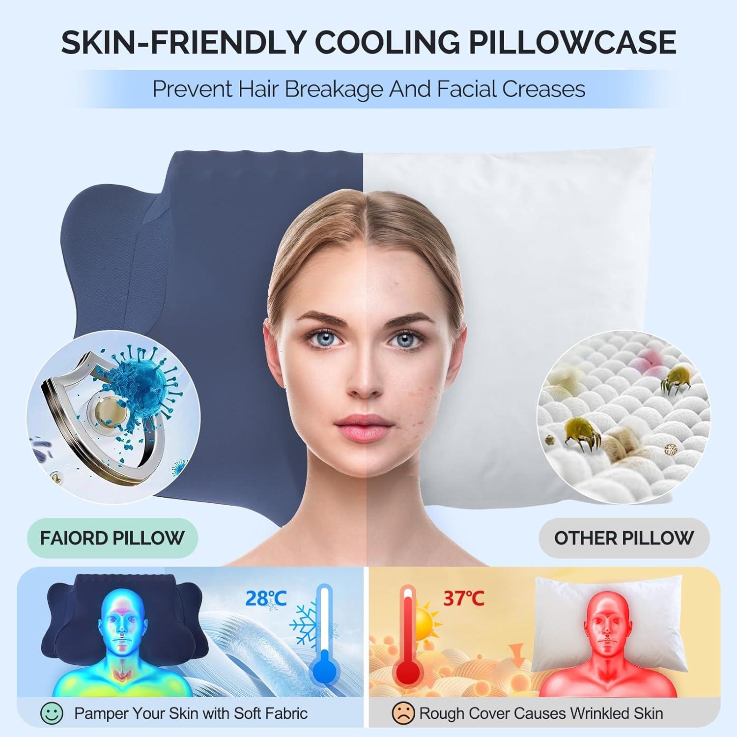 Almohada Cervical Ergonómica FAIORD Doble Cara Espuma Viscoelástica