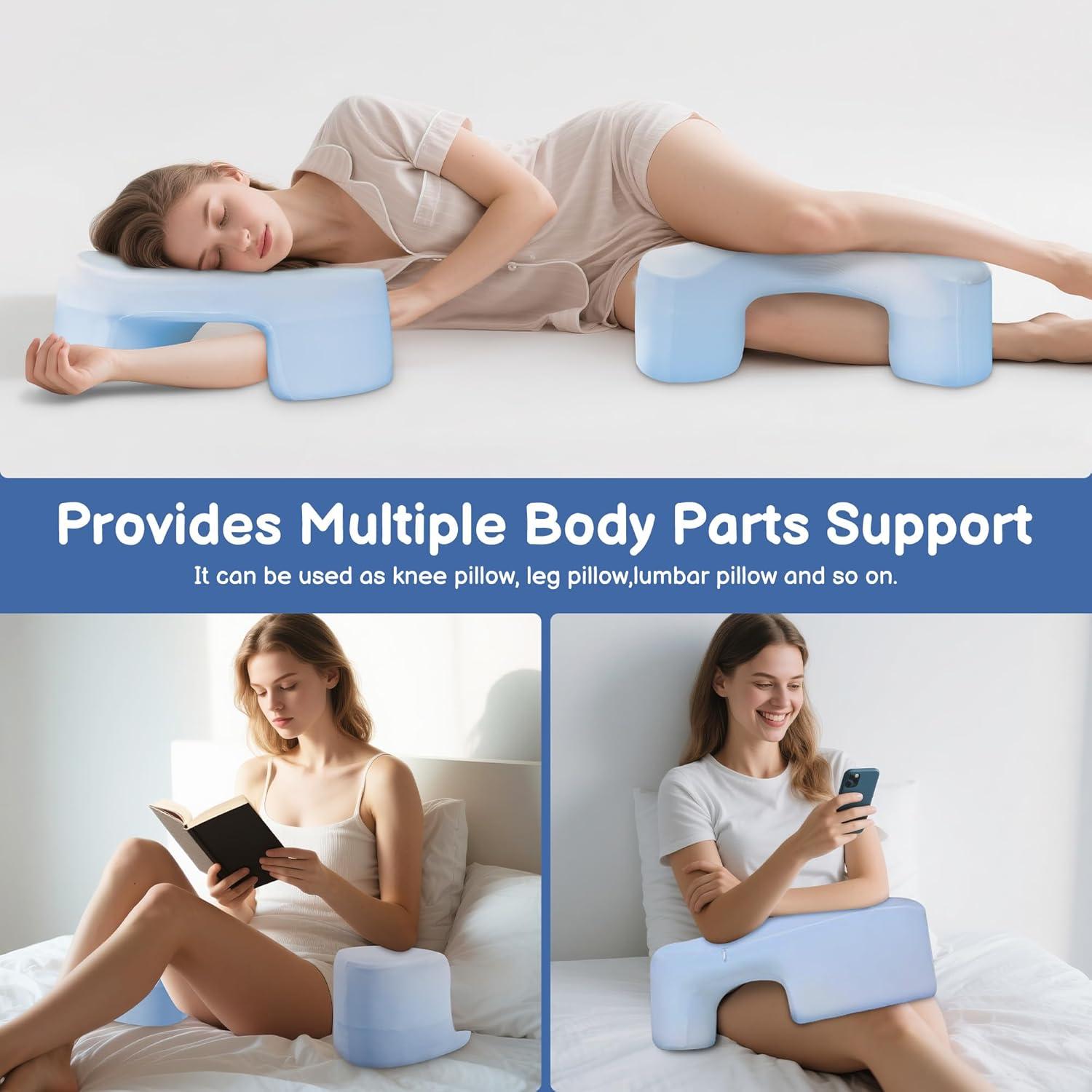 Almohada Ergonómica para Durmientes Laterales WOAKUSO Azul